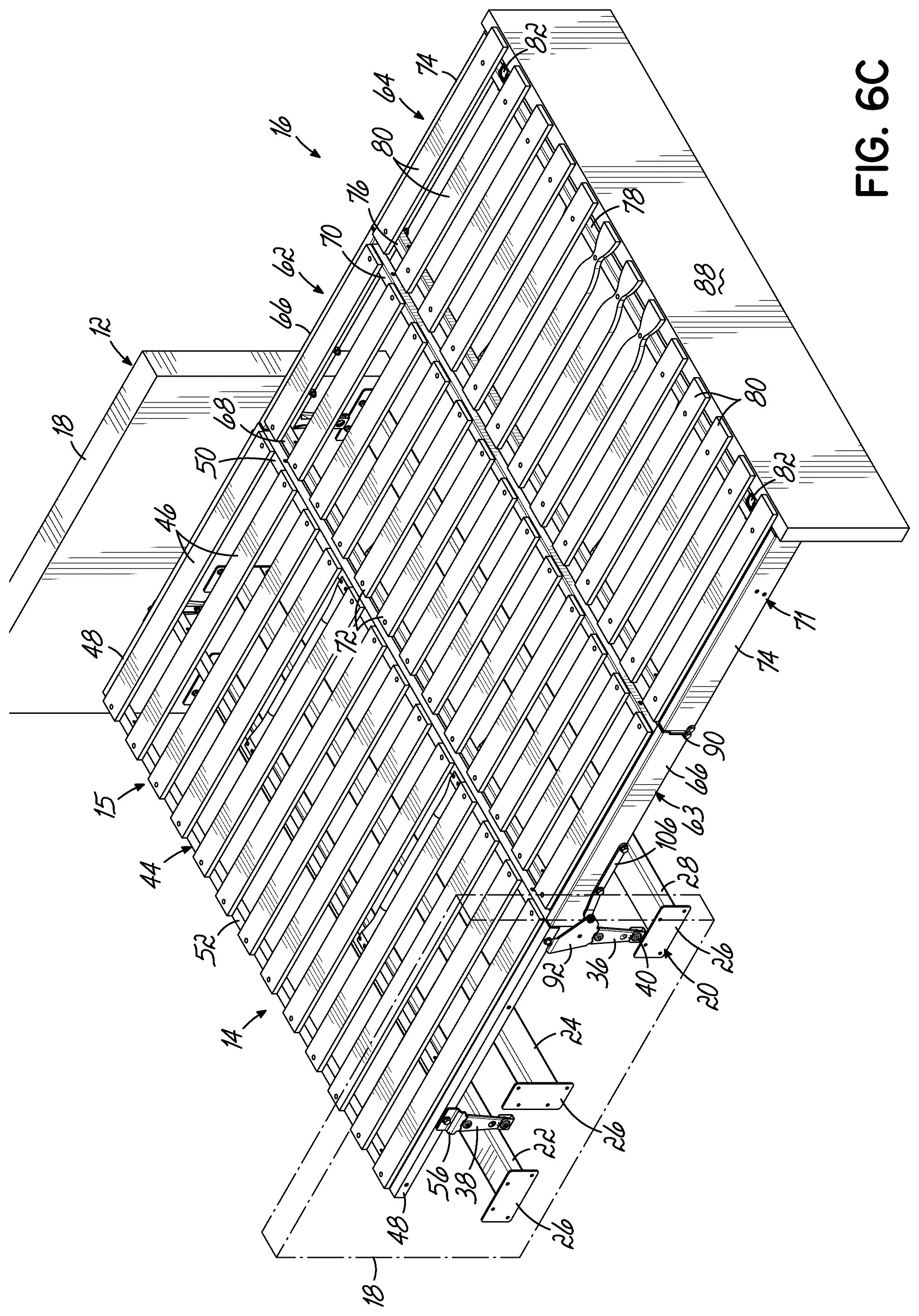 Patent US12551023 Figure 9 – Modular sofa sleeper having pivotal backrest assembly