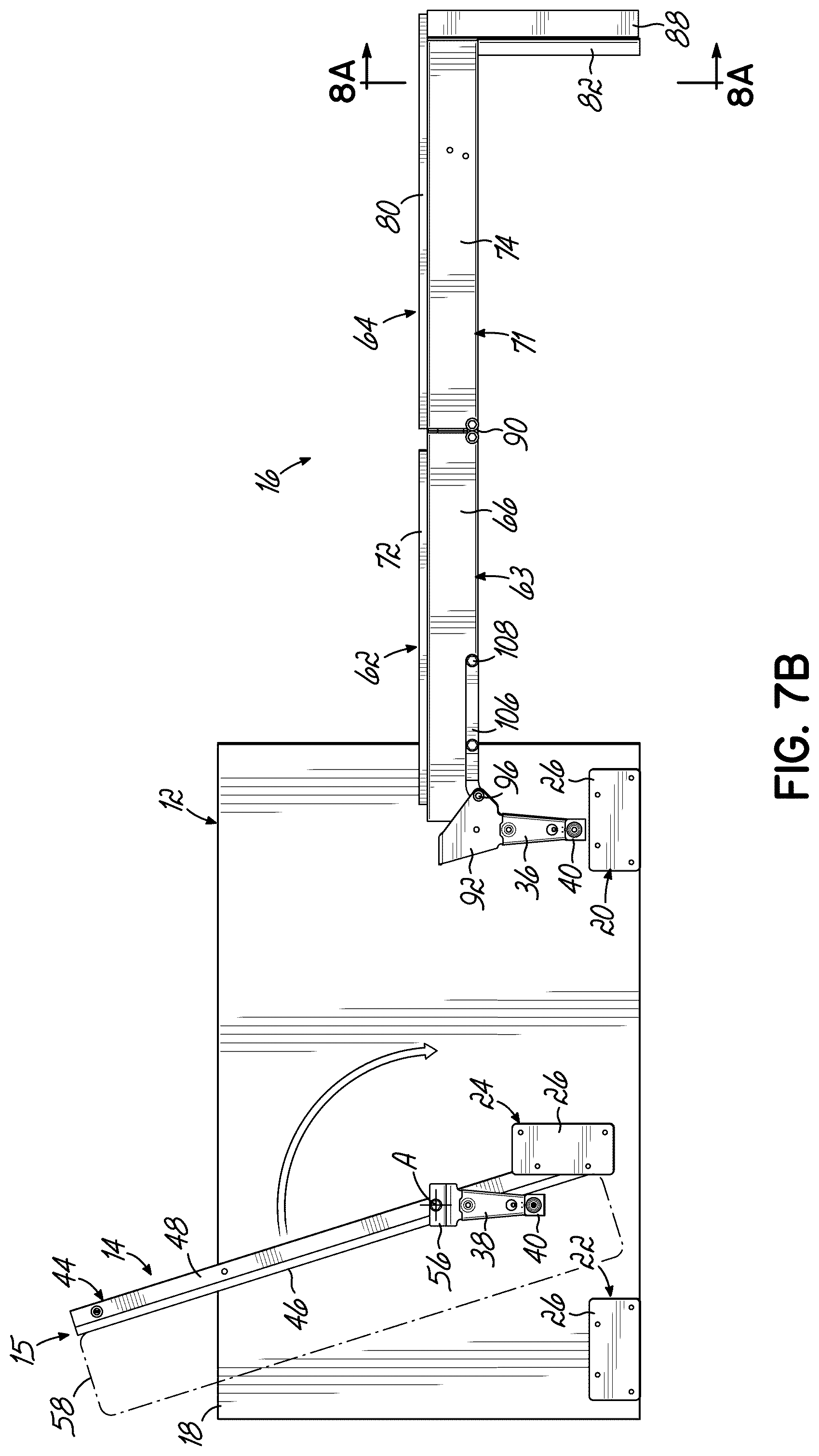 Patent US12551023 Figure 12 – Modular sofa sleeper having pivotal backrest assembly