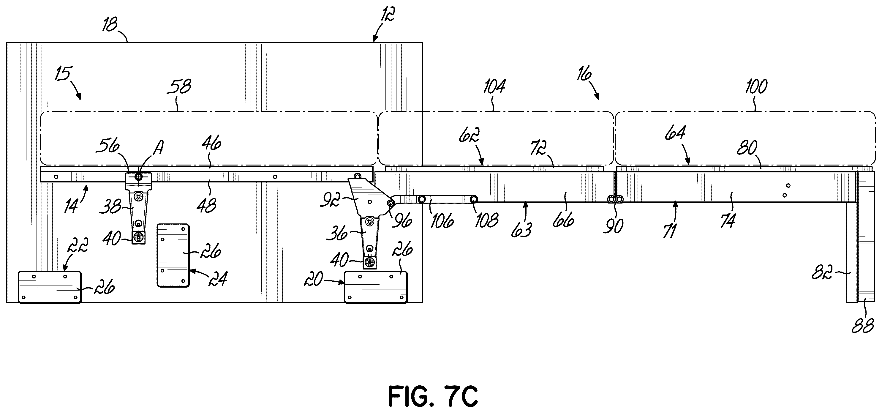Patent US12551023 Figure 13 – Modular sofa sleeper having pivotal backrest assembly