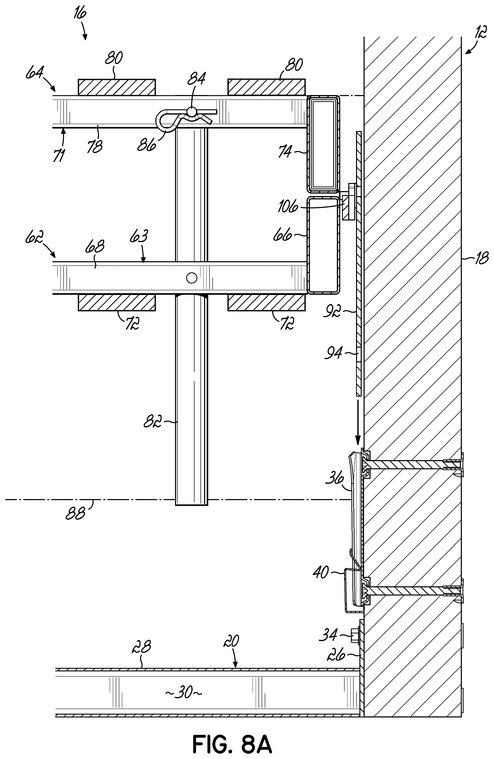 Patent US12551023 Figure 14 – Modular sofa sleeper having pivotal backrest assembly