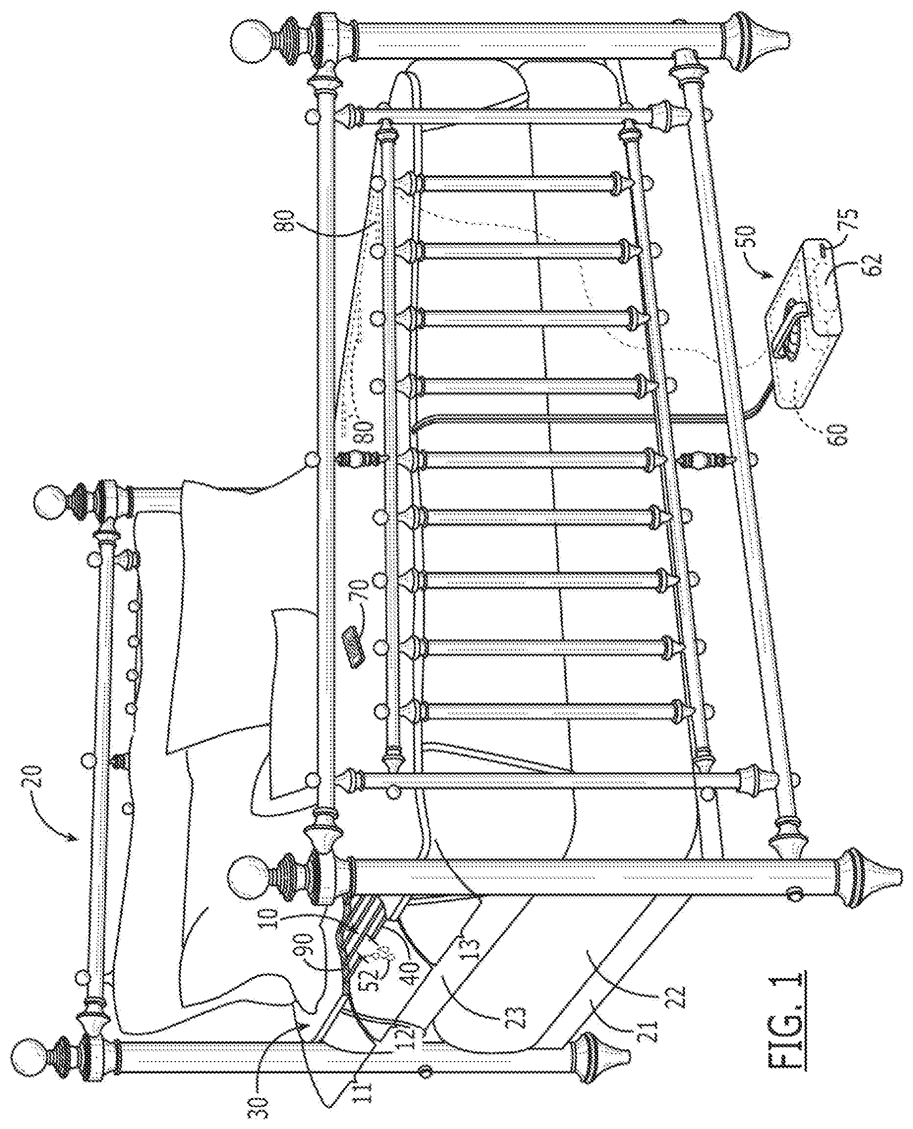 Patent US12551025 — Multi-zone temperature modulation system for bed or blanket — Figure 1