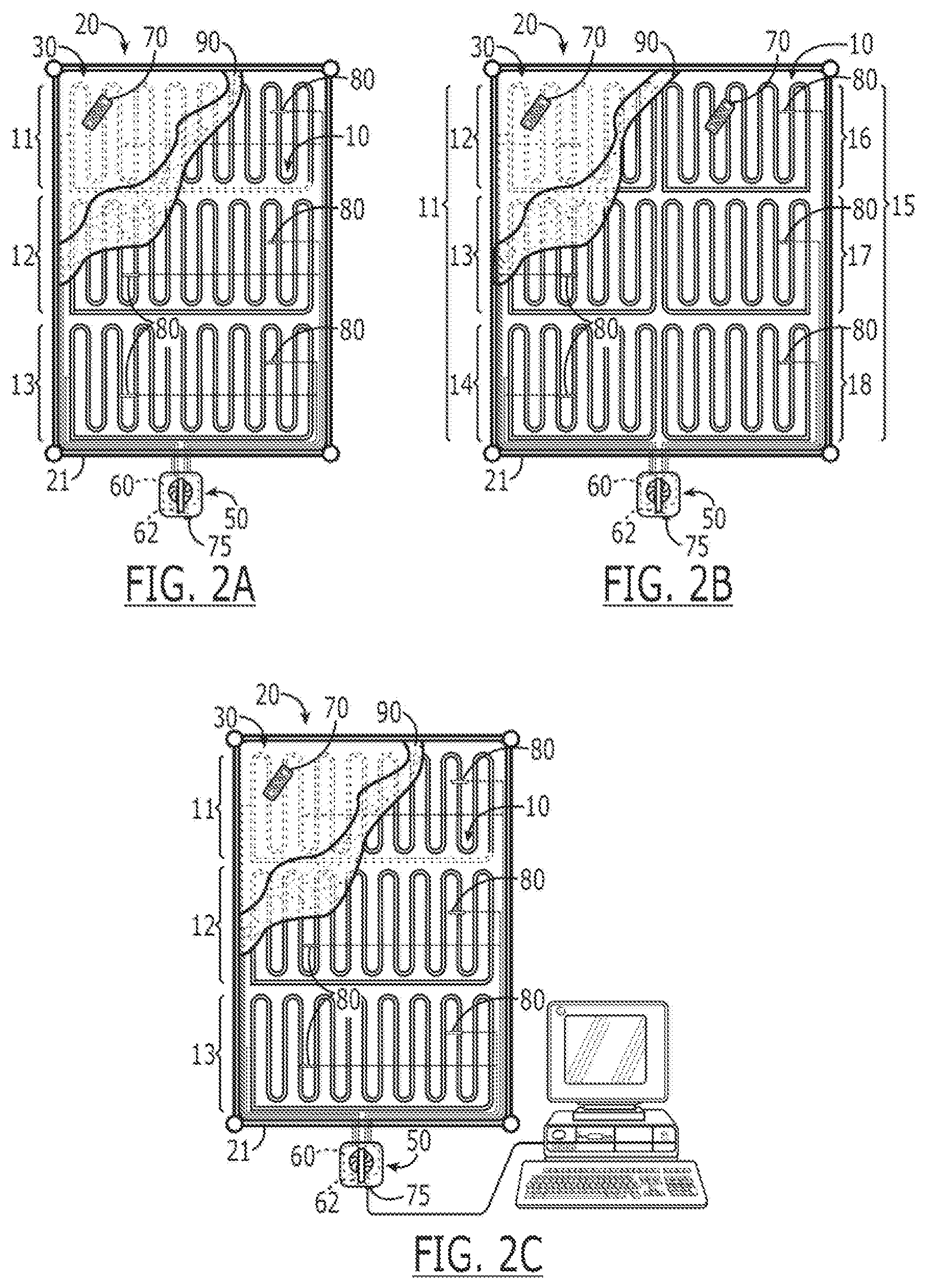 Patent US12551025 Figure 2 – Multi-zone temperature modulation system for bed or blanket