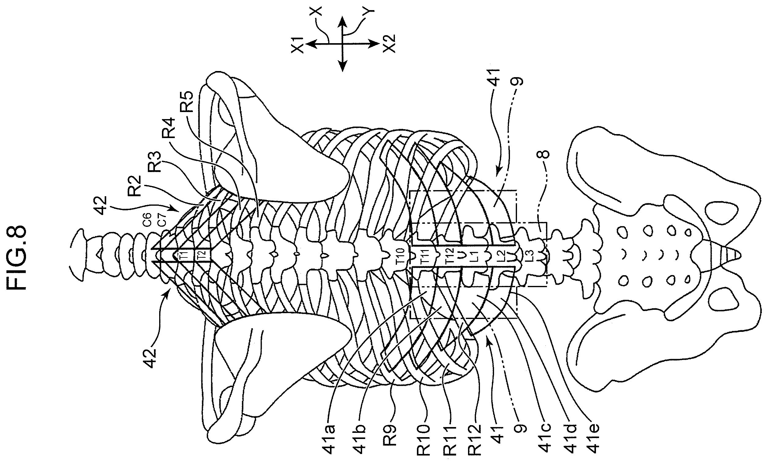 Patent US12551026 Figure 7 – Supine respiration mat