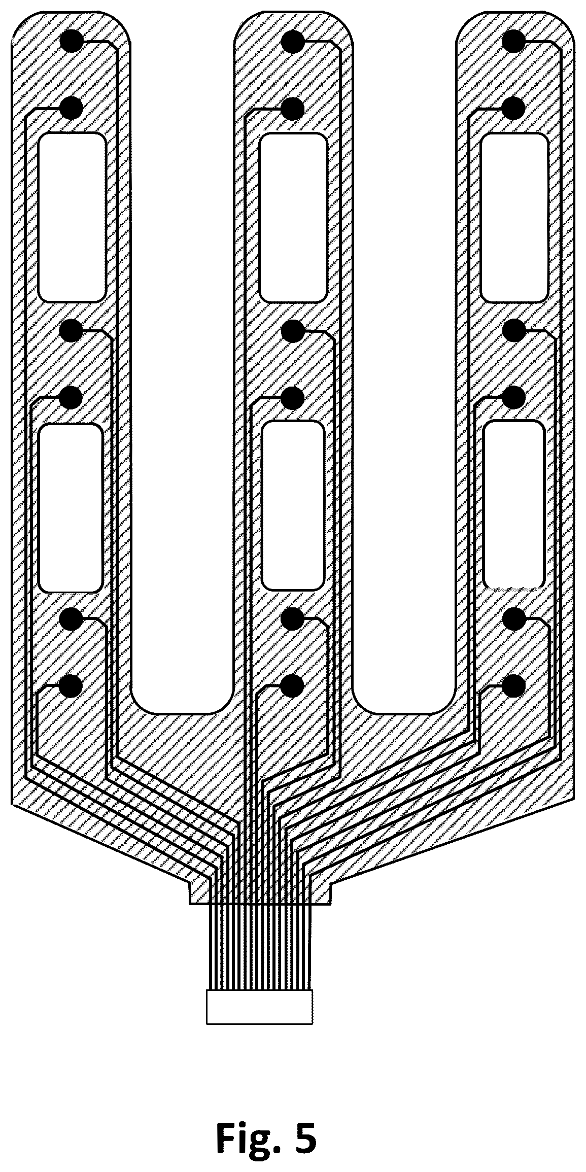 Patent US12551027 Figure 6 – Nonwoven smart cushion with in-place functionalized pressure sensing and thermoplastic heat sealed multi-region measurement coupling