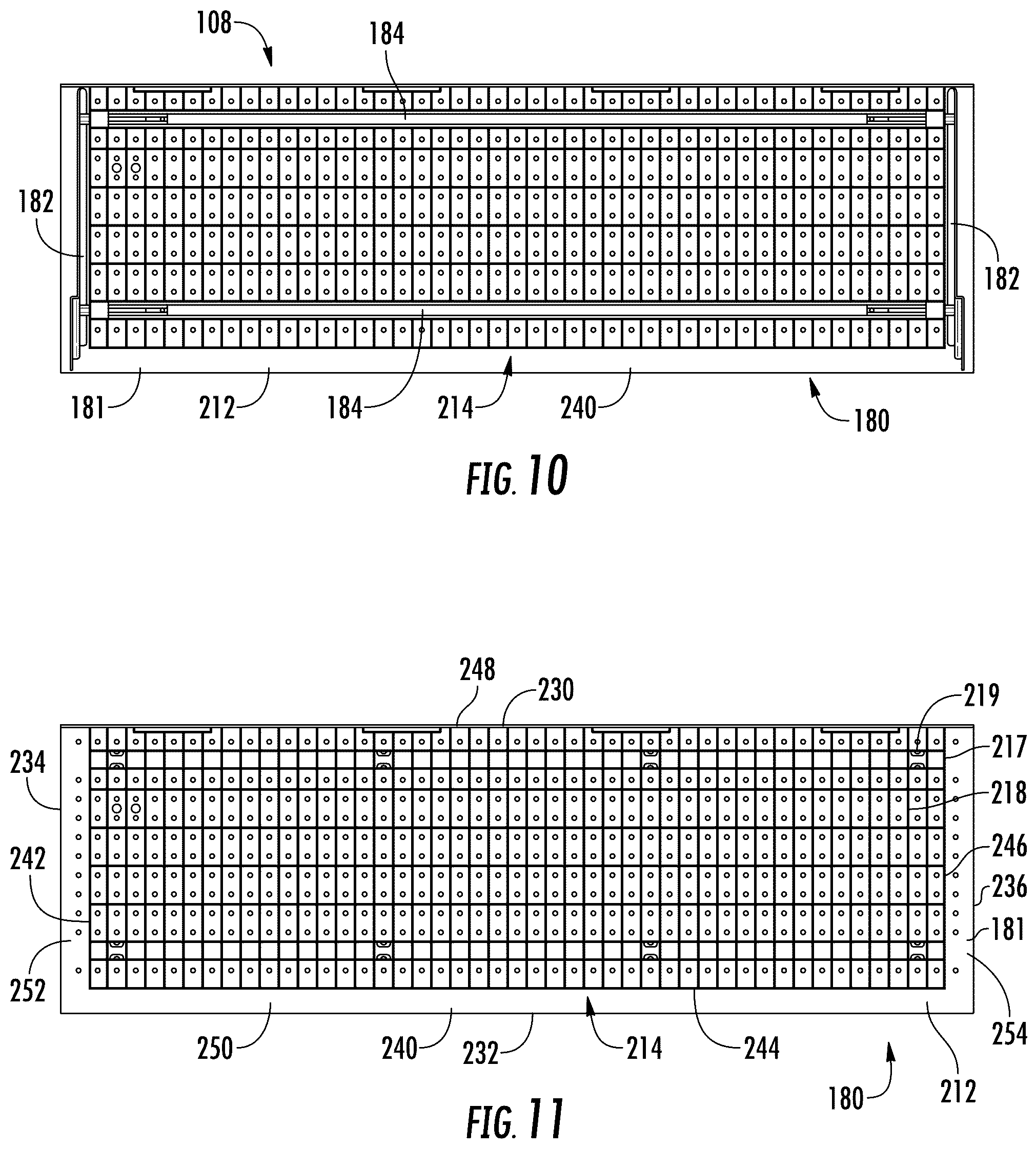 Patent US12551031 Figure 9 – Retail merchandise shelving system and deck panels for same