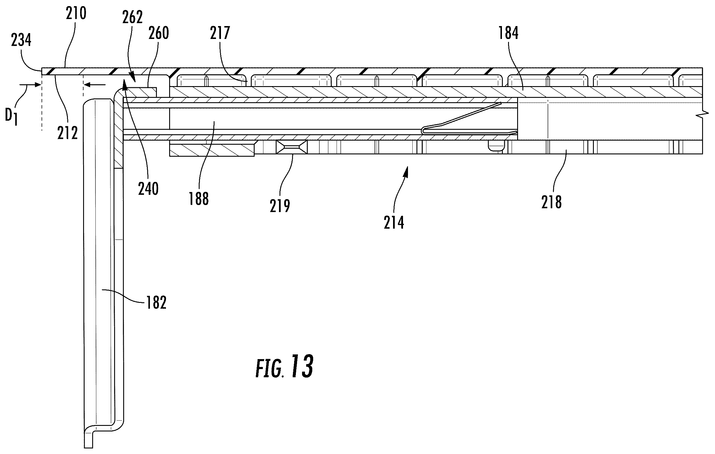 Patent US12551031 Figure 10 – Retail merchandise shelving system and deck panels for same