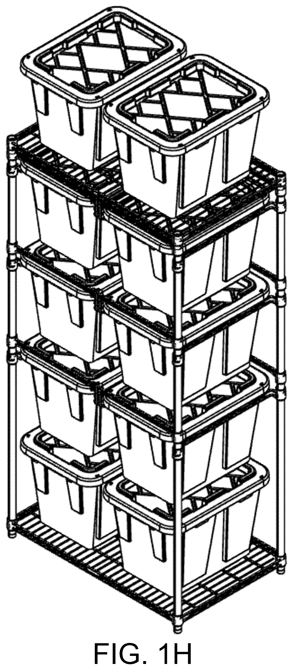 Patent US12551032 Figure 6 – Shelving unit