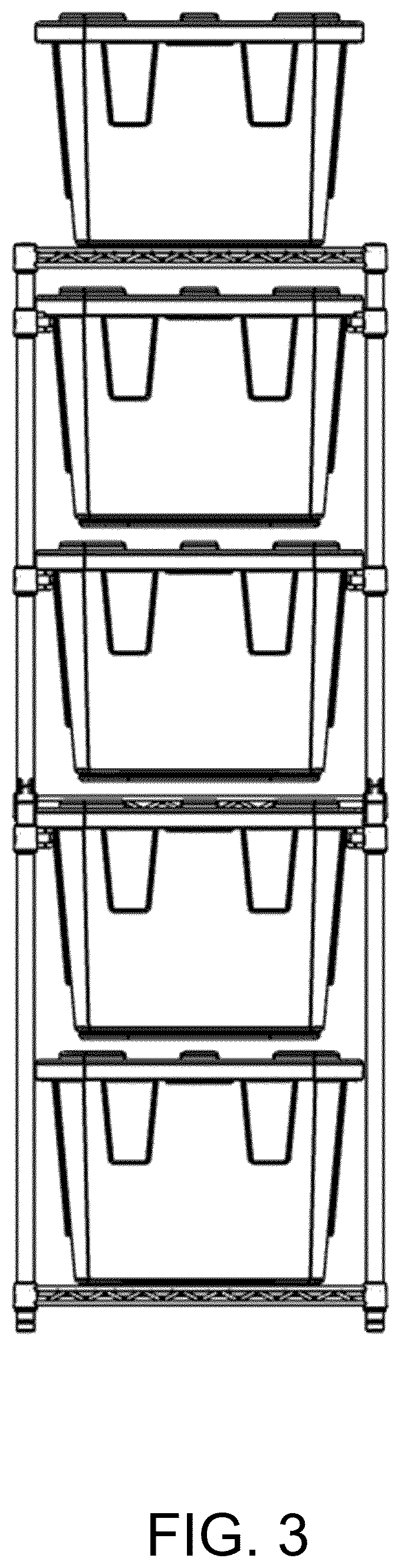 Patent US12551032 Figure 10 – Shelving unit