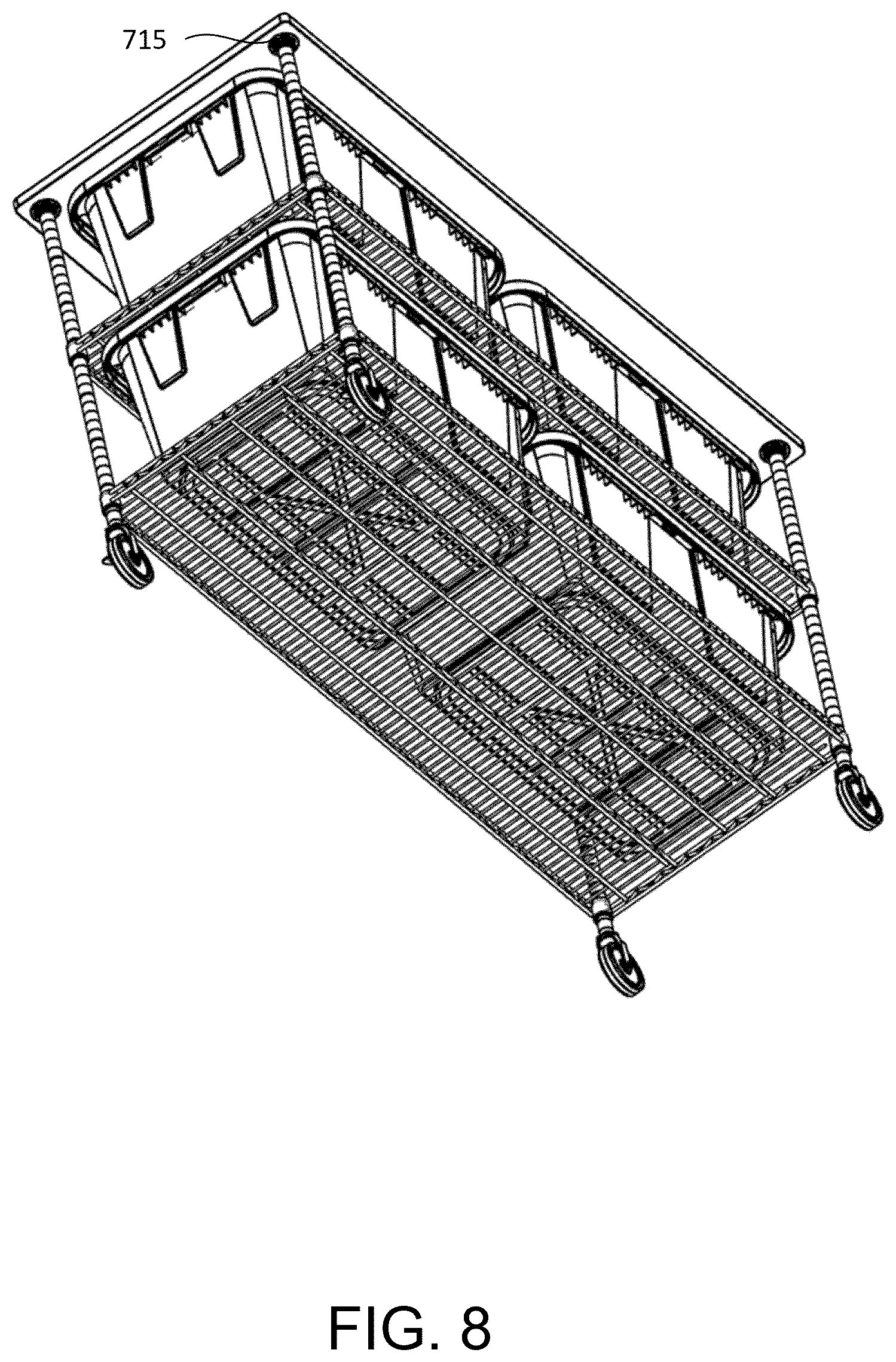 Patent US12551032 Figure 15 – Shelving unit