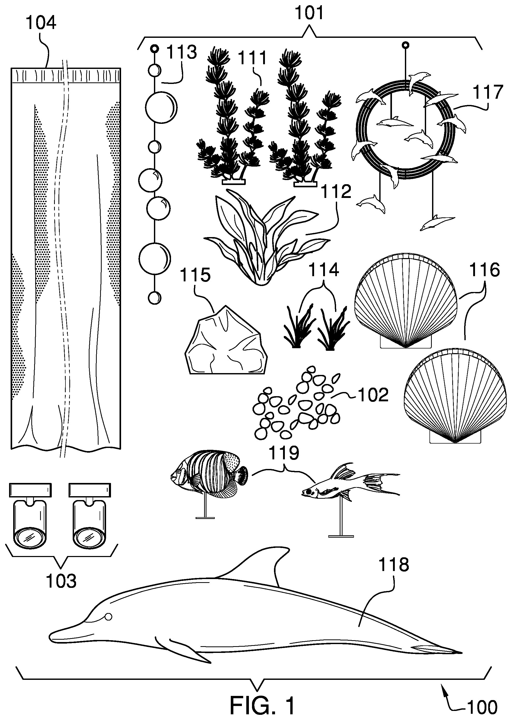 Patent US12551033 — Bay window aquarium kit — Figure 1