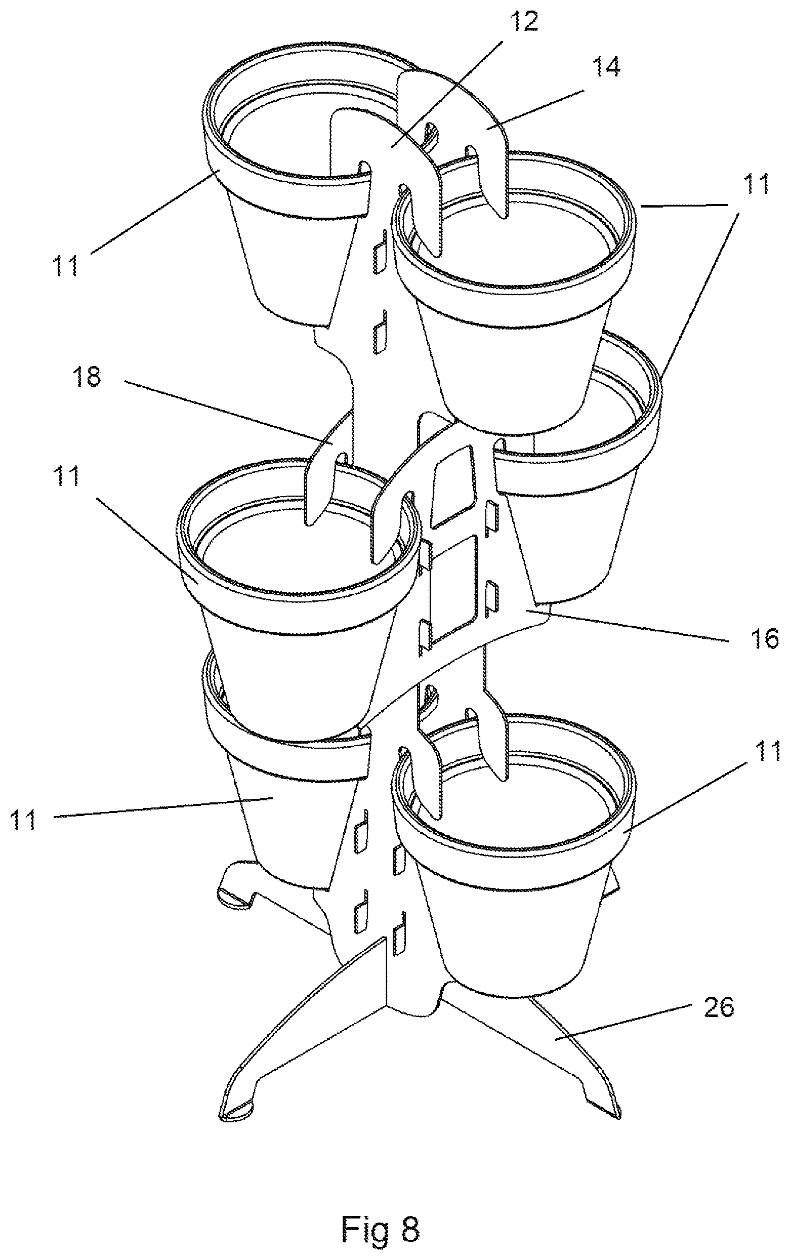Patent US12551034 Figure 8 – Pot stand
