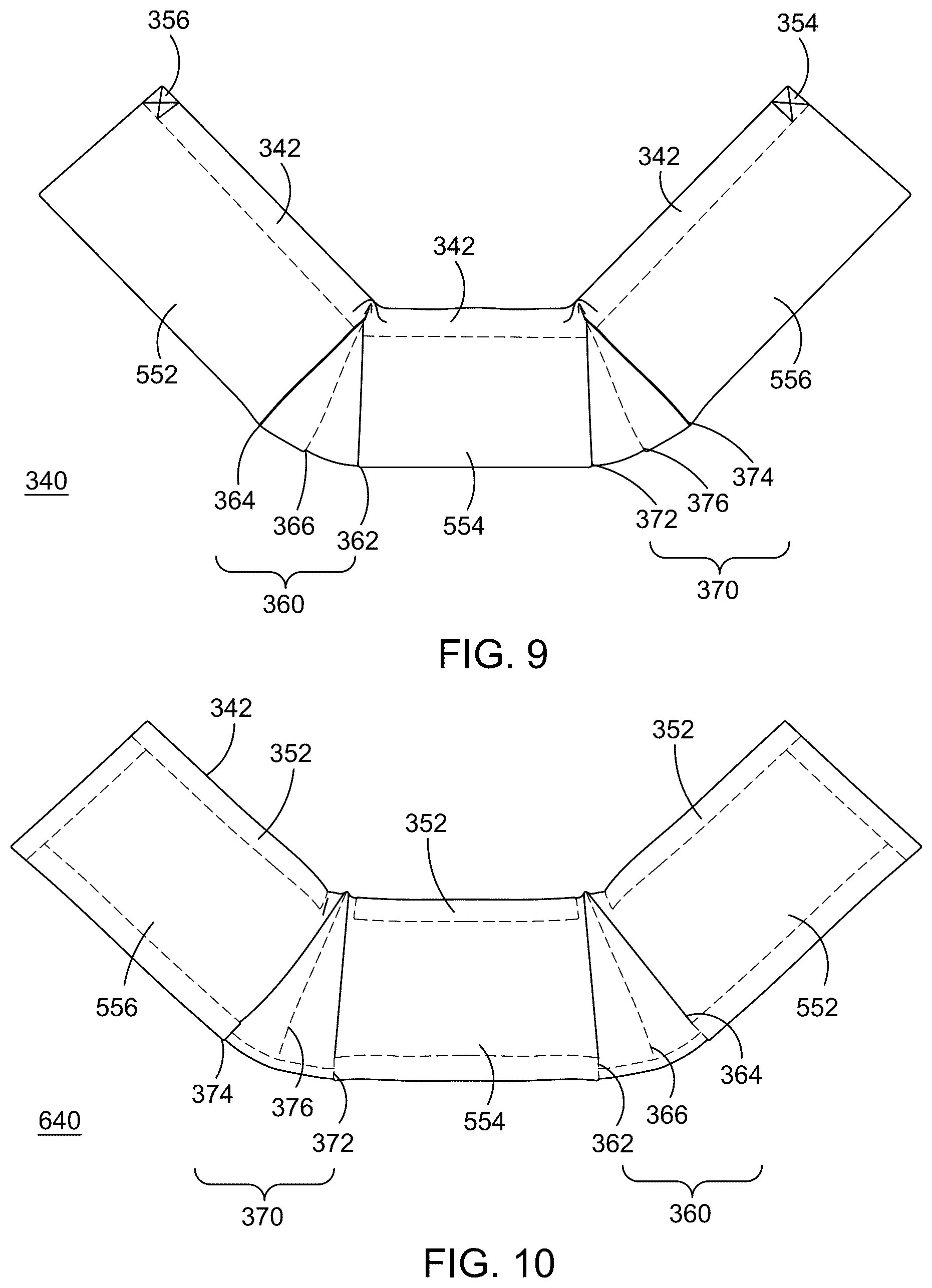 Patent US12551036 Figure 5 – Bed skirt system for adjustable bed