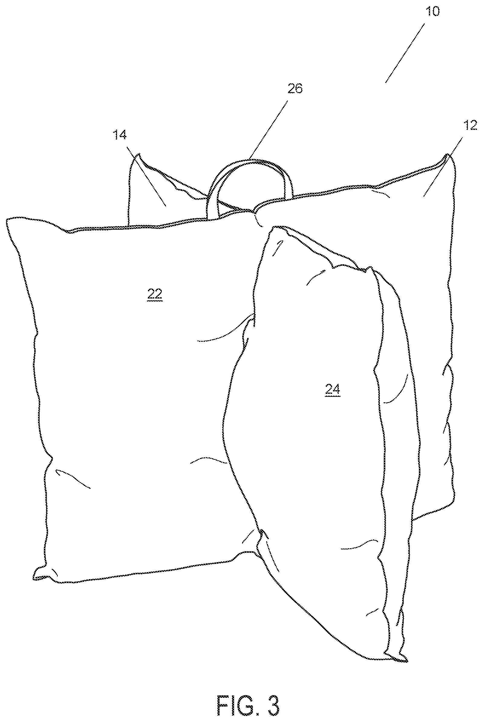 Patent US12551037 Figure 3 – Pillow system