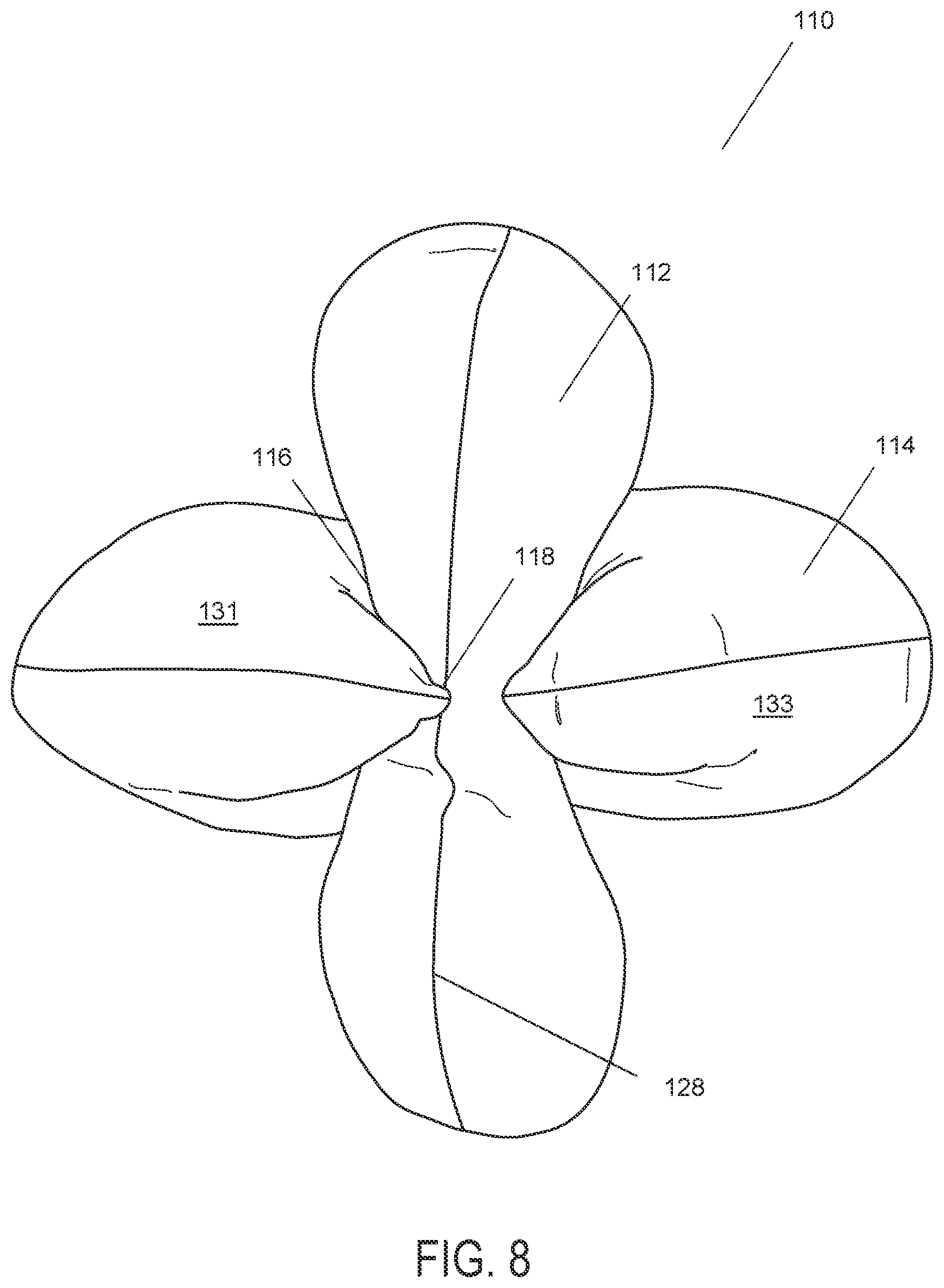 Patent US12551037 Figure 8 – Pillow system
