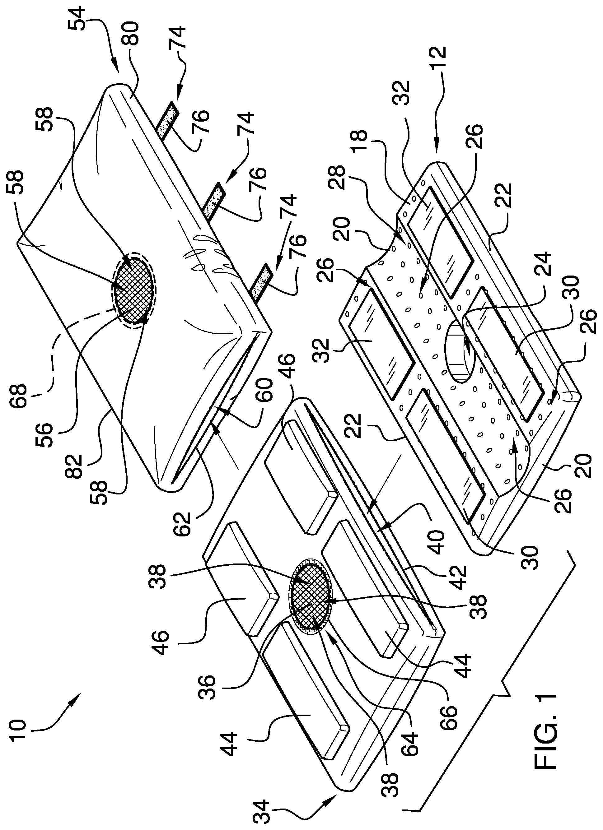 Patent US12551038 Figure 1 – Arm pillow
