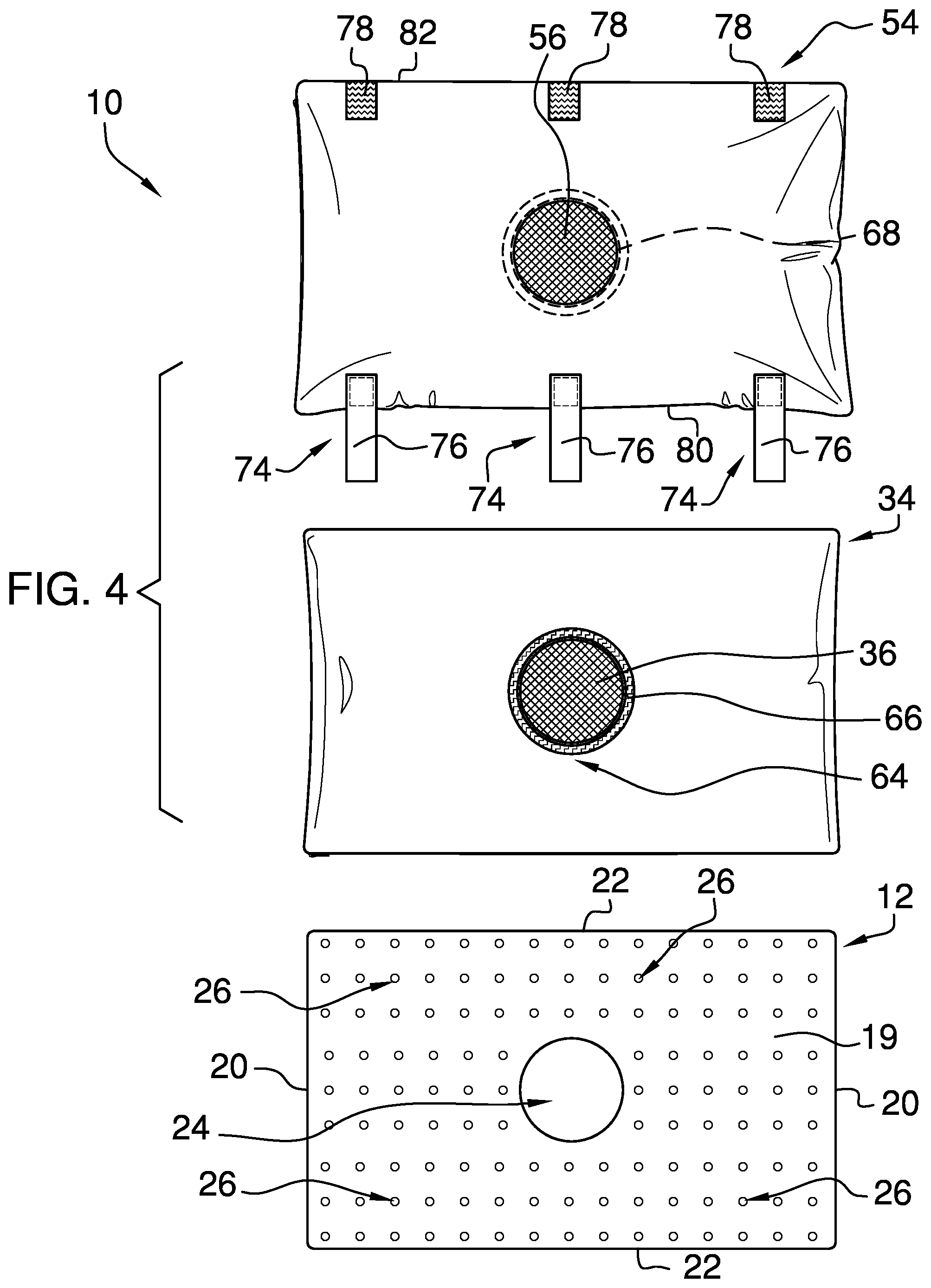 Patent US12551038 Figure 4 – Arm pillow