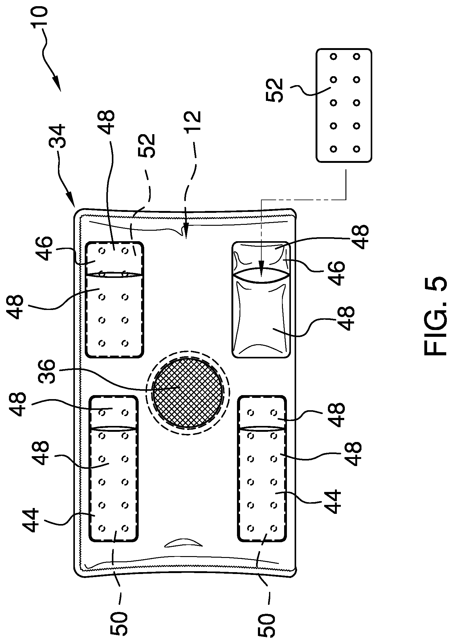 Patent US12551038 Figure 5 – Arm pillow