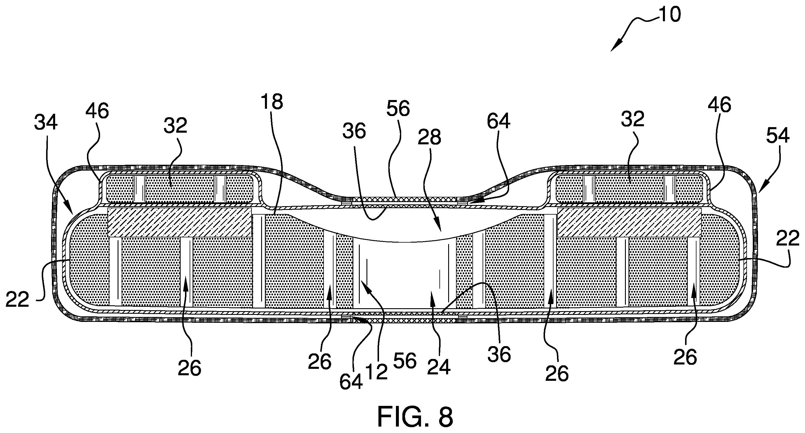 Patent US12551038 Figure 7 – Arm pillow