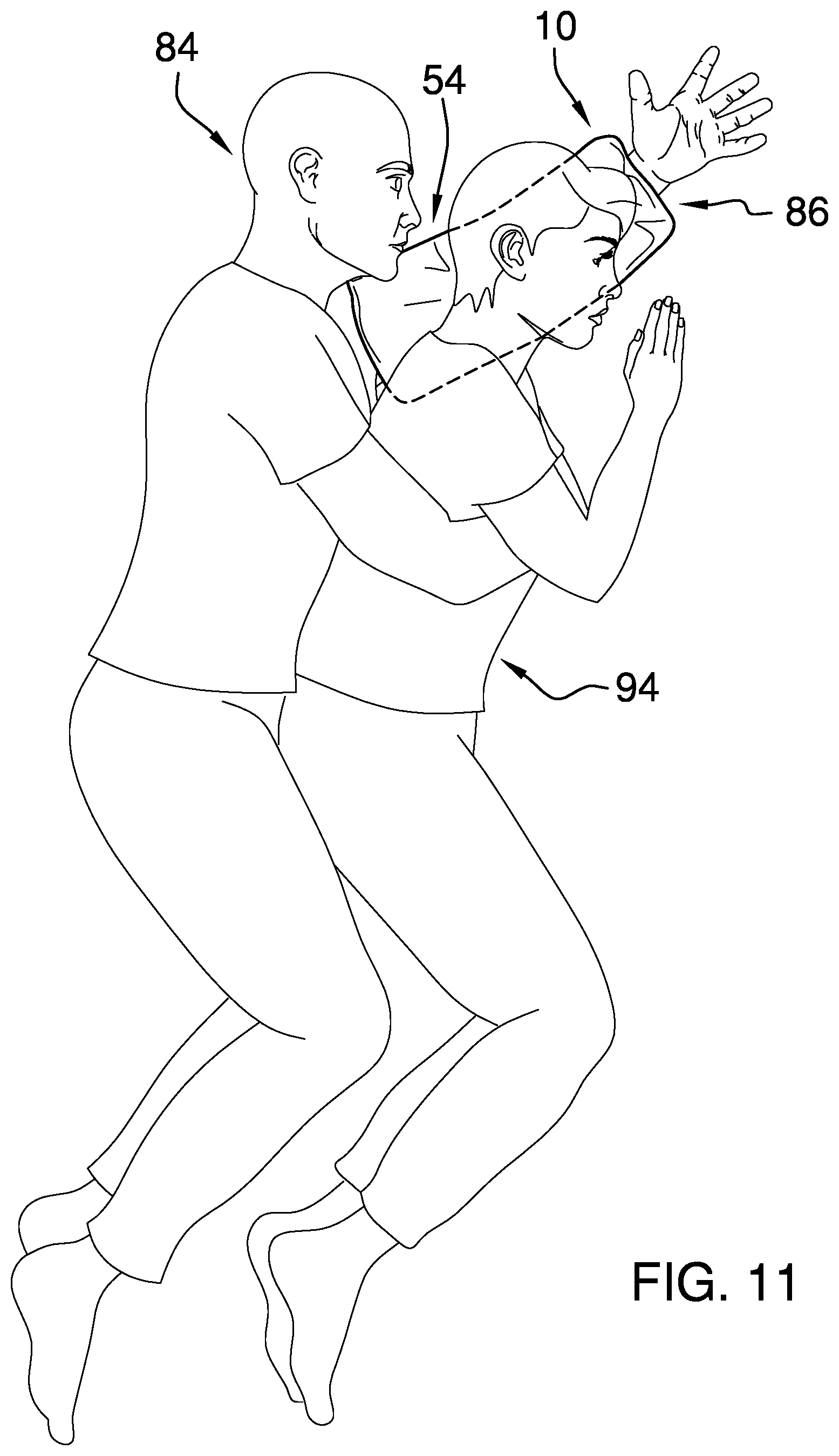 Patent US12551038 Figure 10 – Arm pillow