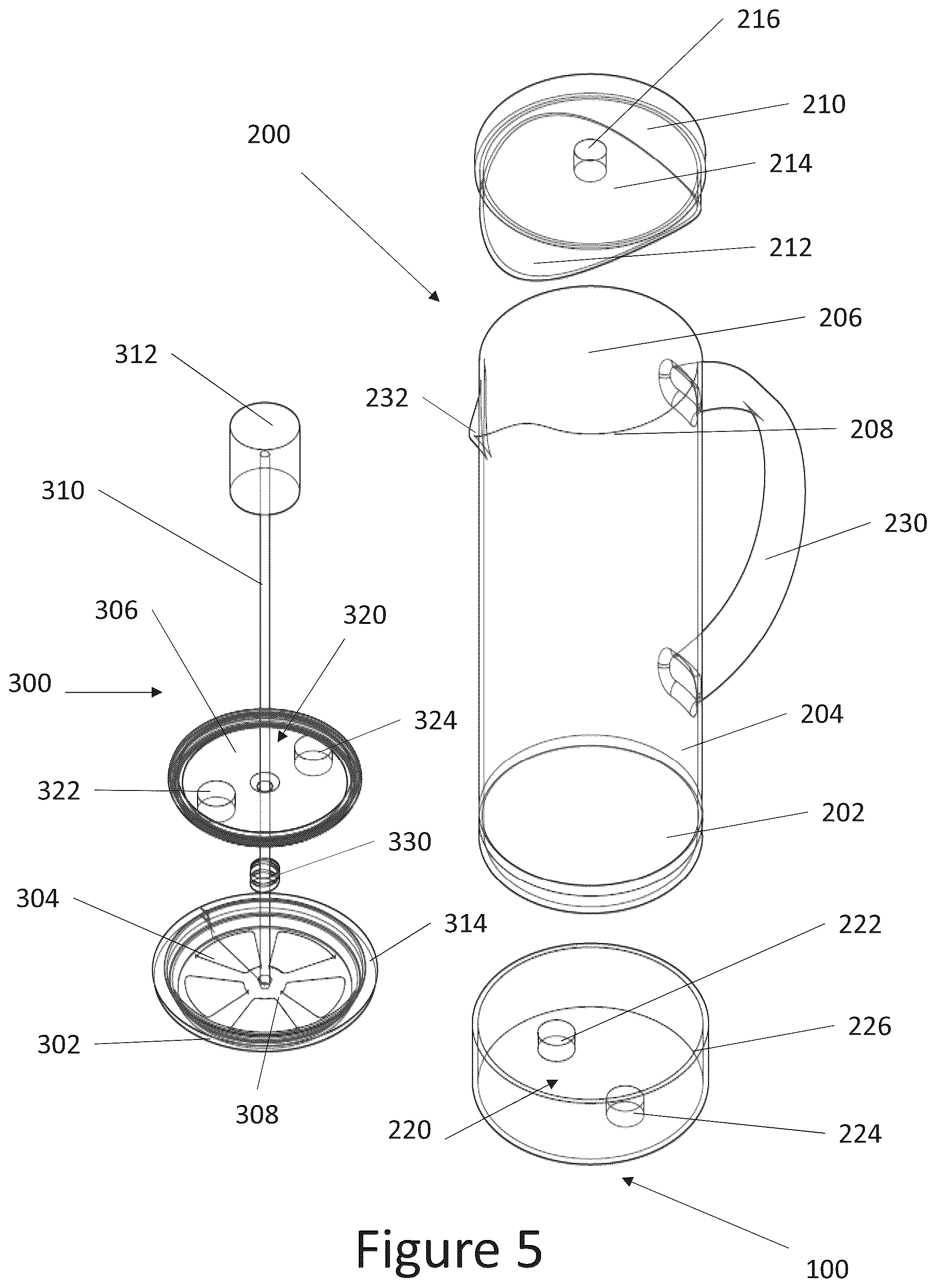 Patent US12551044 Figure 5 – Beverage making device and a system for making a beverage