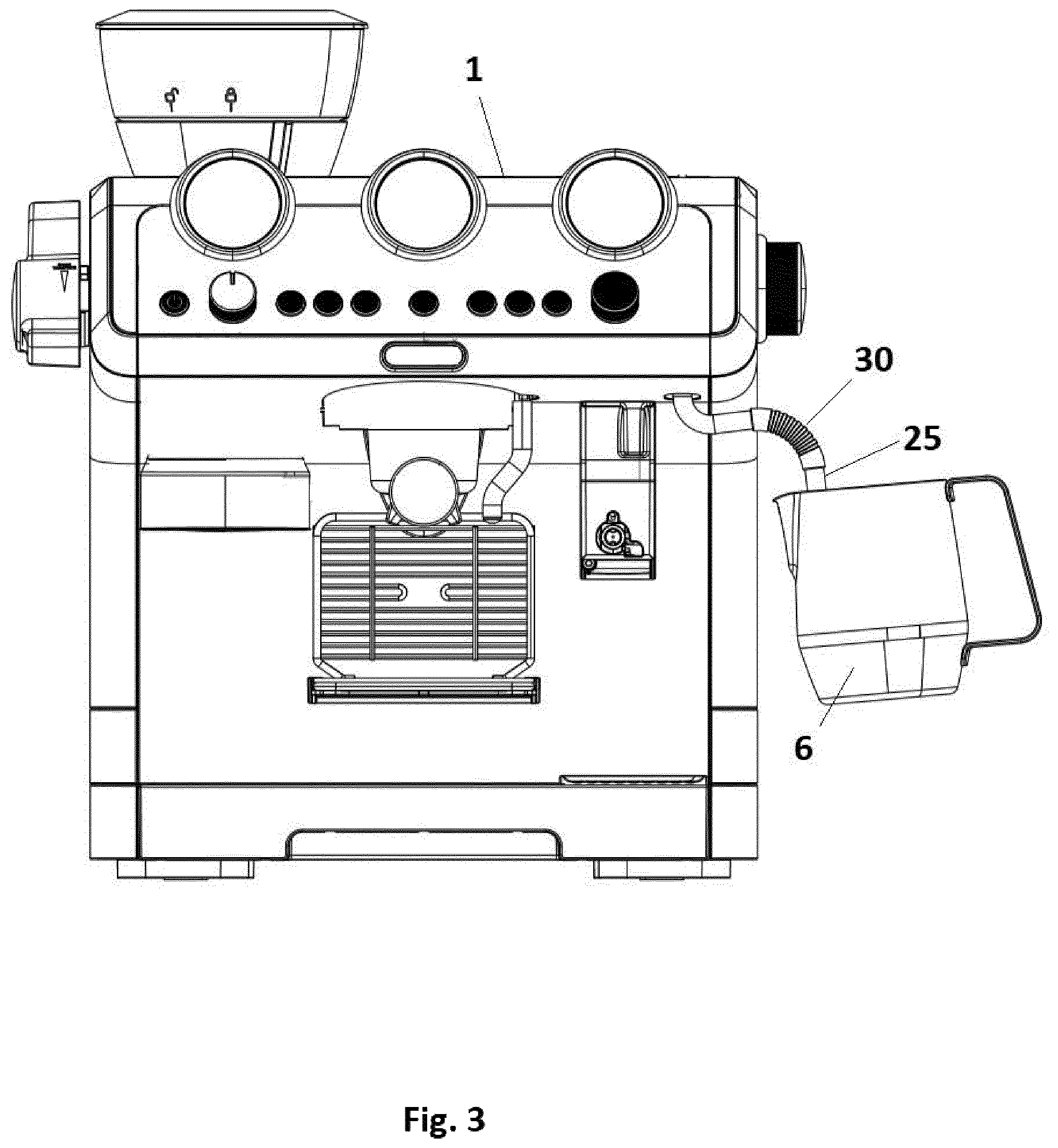 Patent US12551047 Figure 3 – Coffee machine