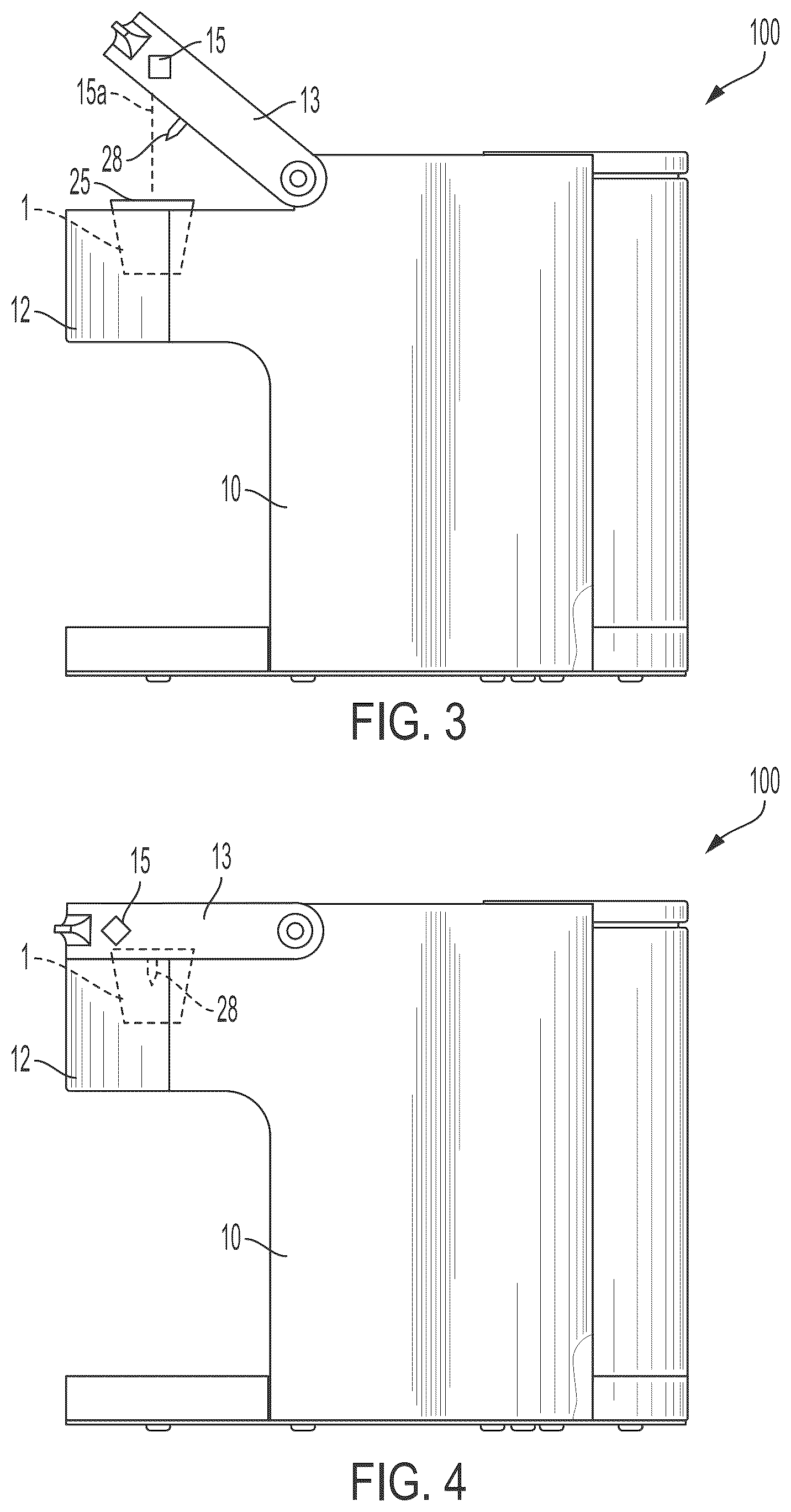 Patent US12551050 Figure 3 – Beverage machine with capsule imaging