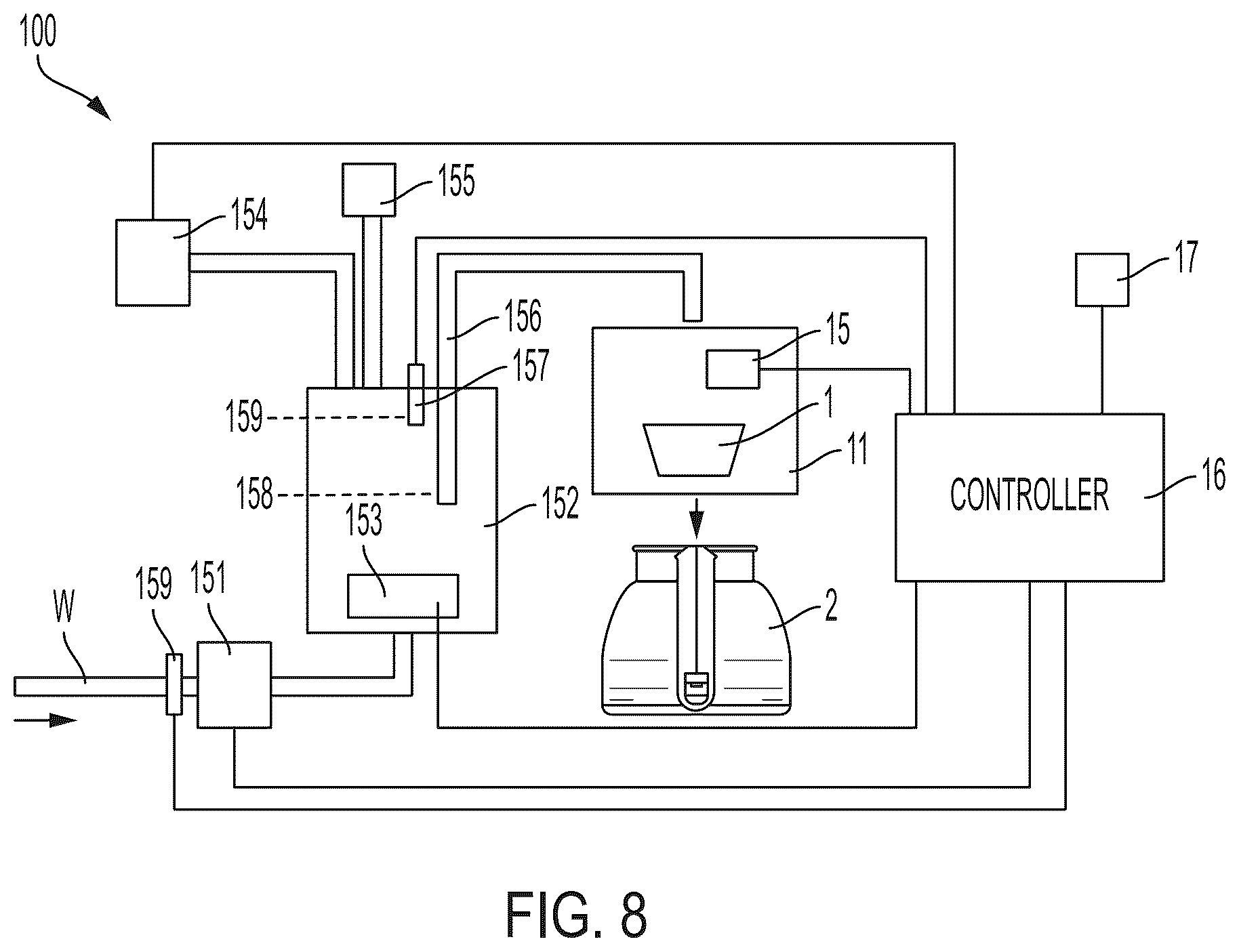Patent US12551050 Figure 7 – Beverage machine with capsule imaging
