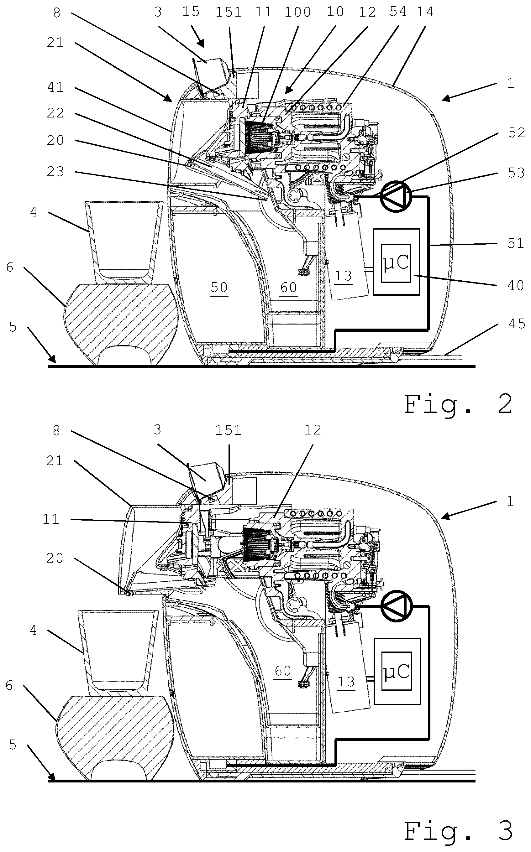Patent US12551051 Figure 2 – Beverage preparation machine with capsule recognition