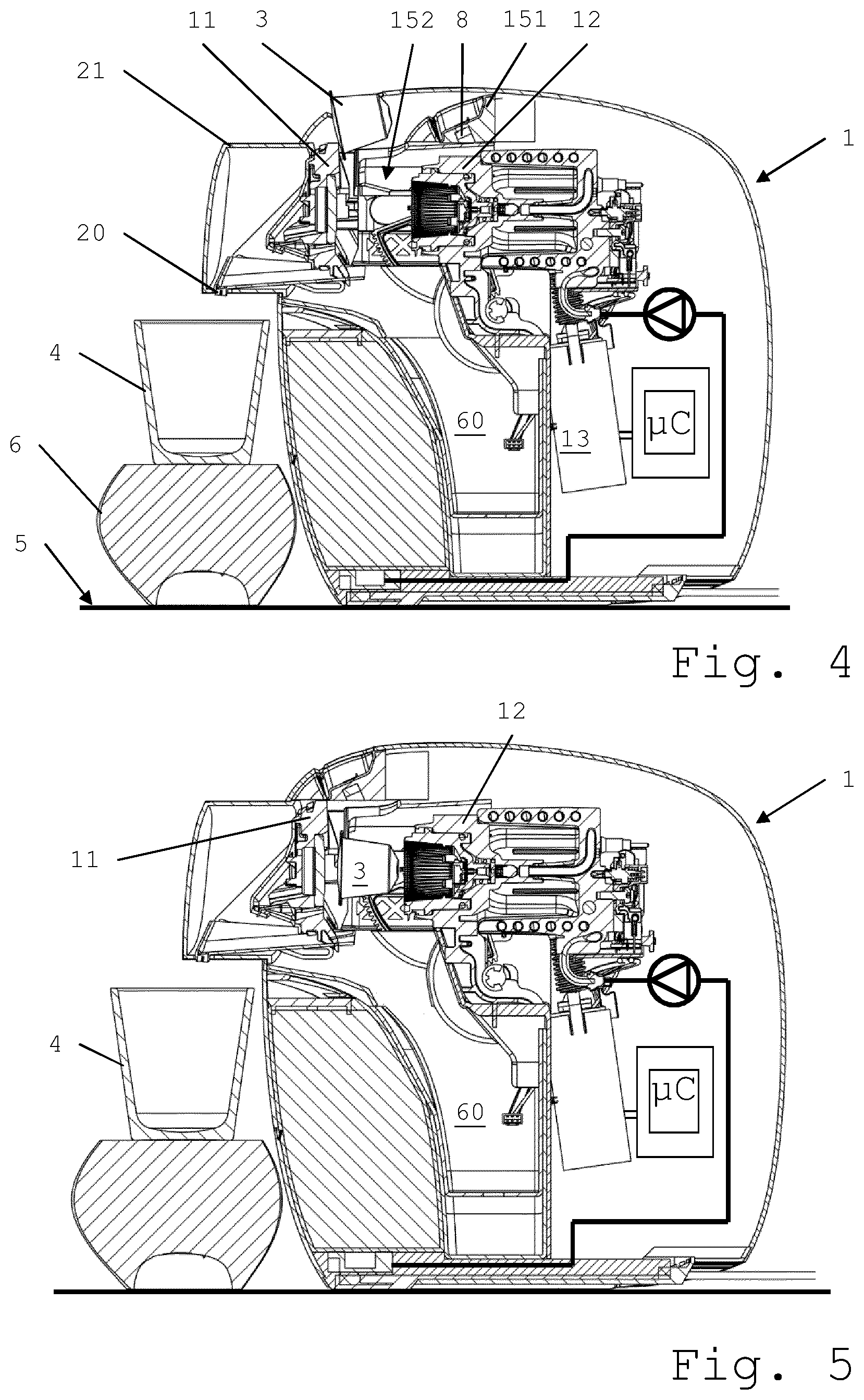 Patent US12551051 Figure 3 – Beverage preparation machine with capsule recognition