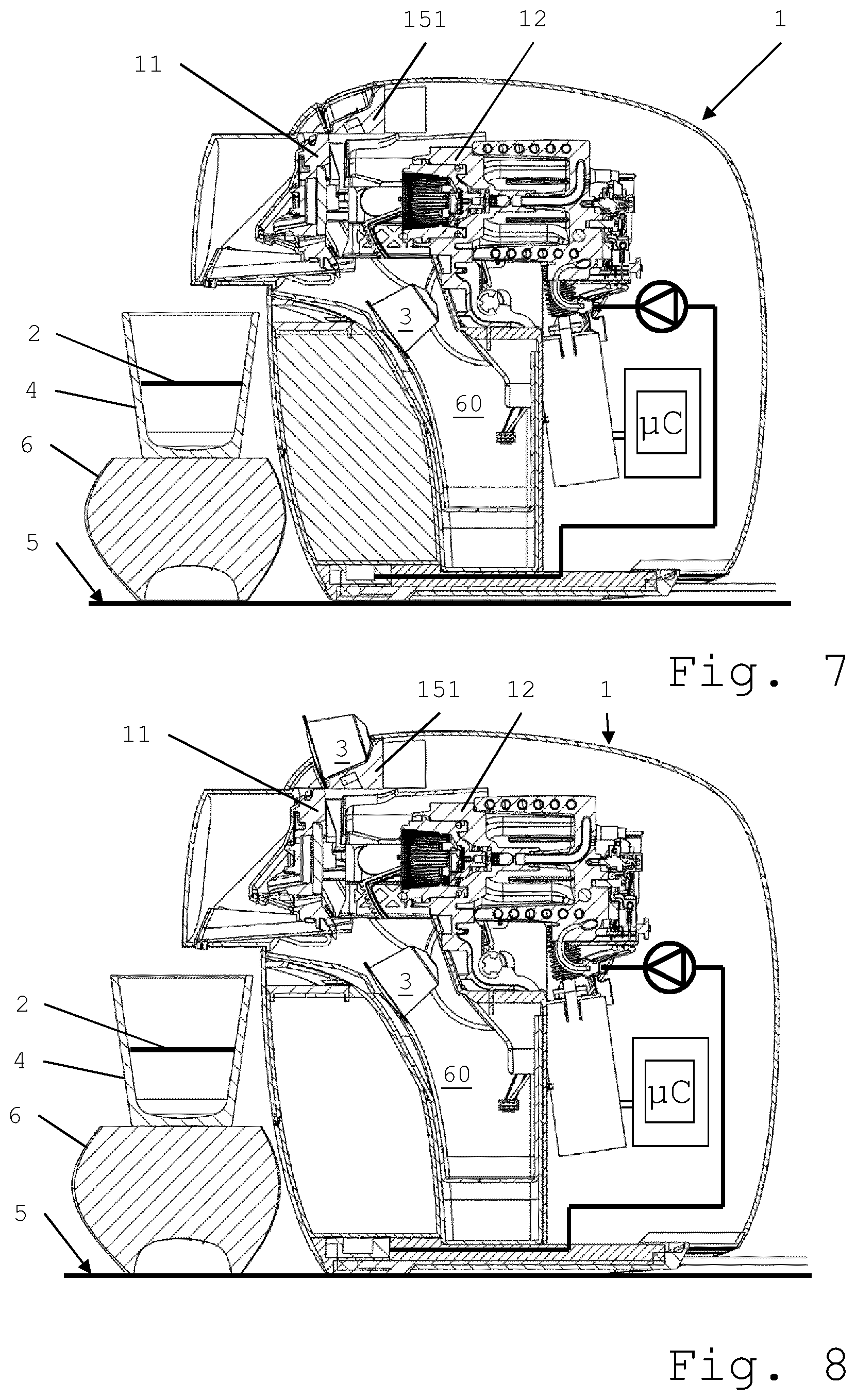 Patent US12551051 Figure 5 – Beverage preparation machine with capsule recognition