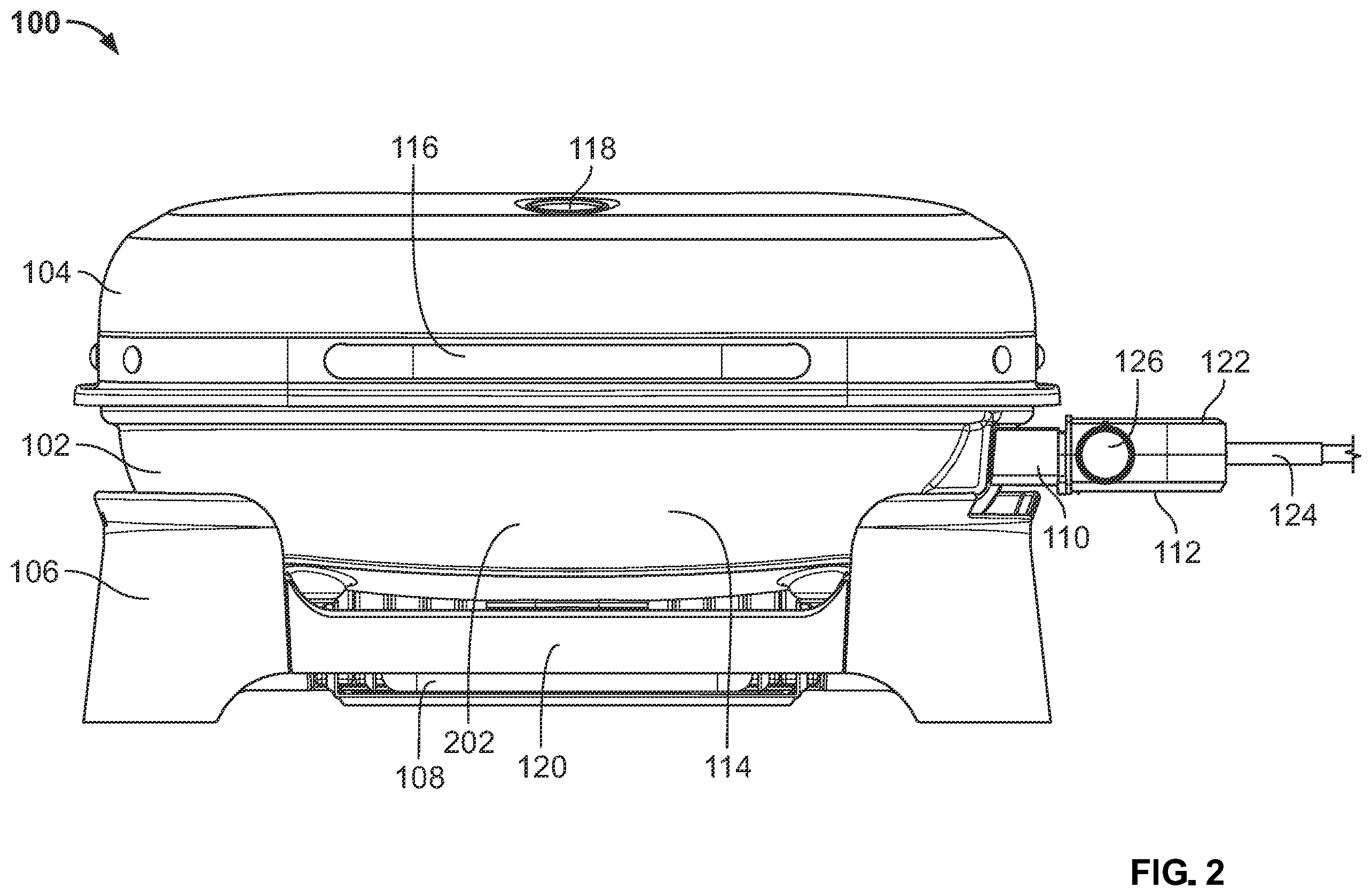 Patent US12551053 Figure 2 – Portable grills having reversible steam tray assemblies