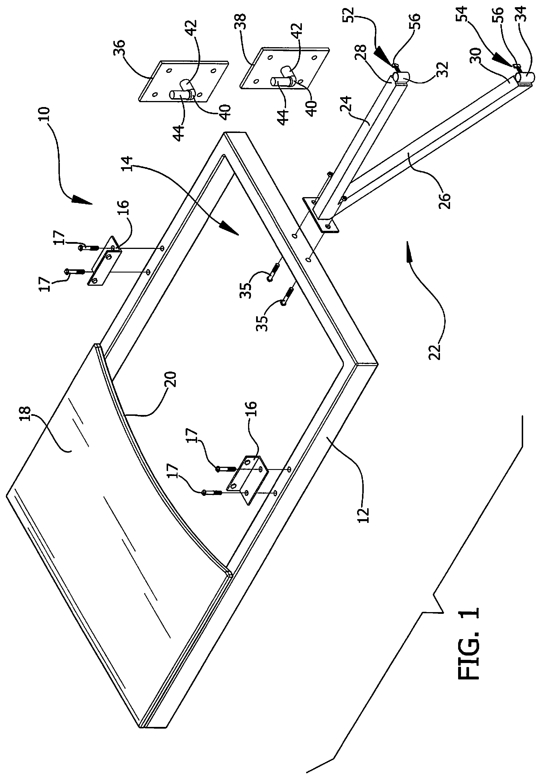Patent US12551054 Figure 1 – Grill mounting apparatus