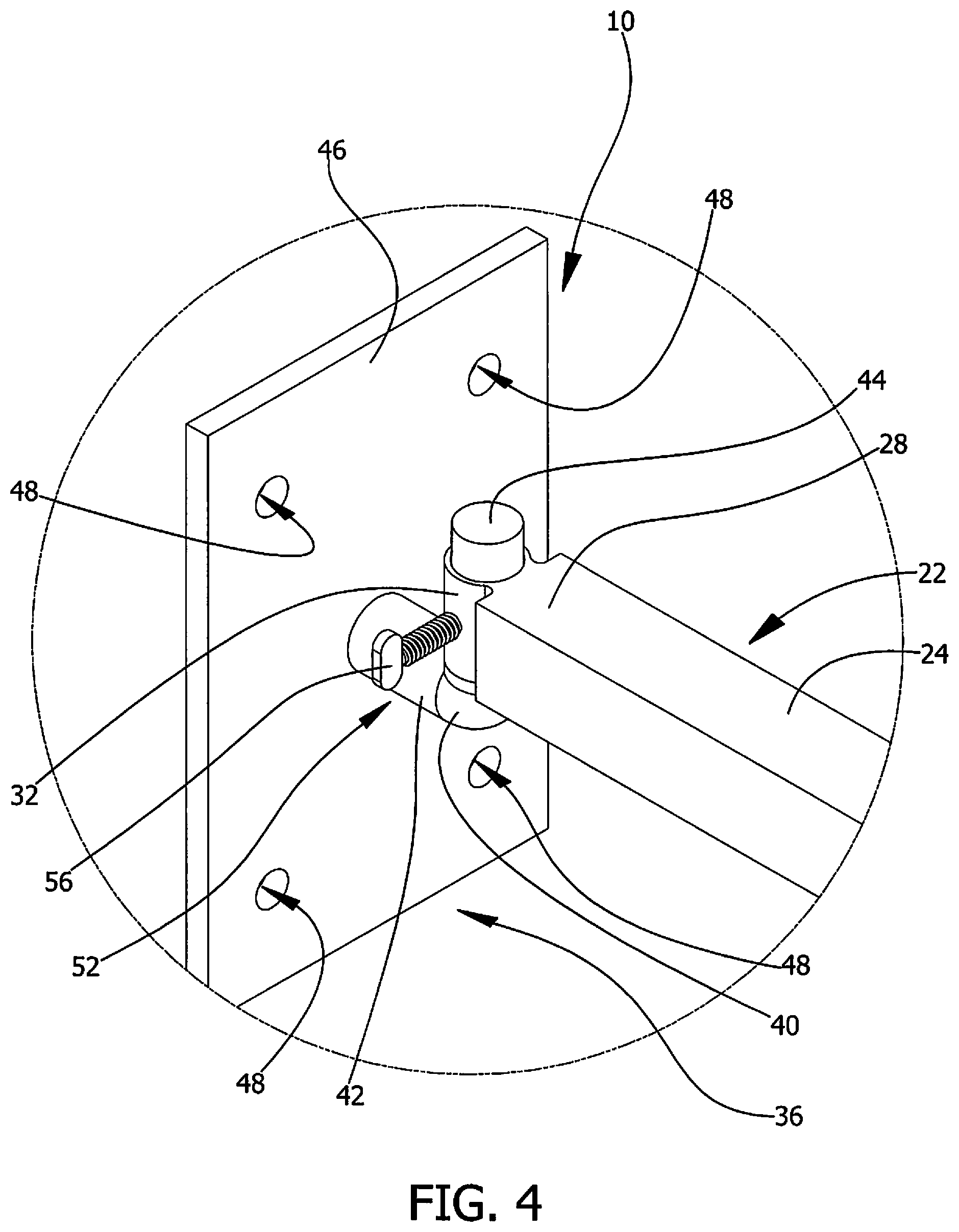 Patent US12551054 Figure 4 – Grill mounting apparatus