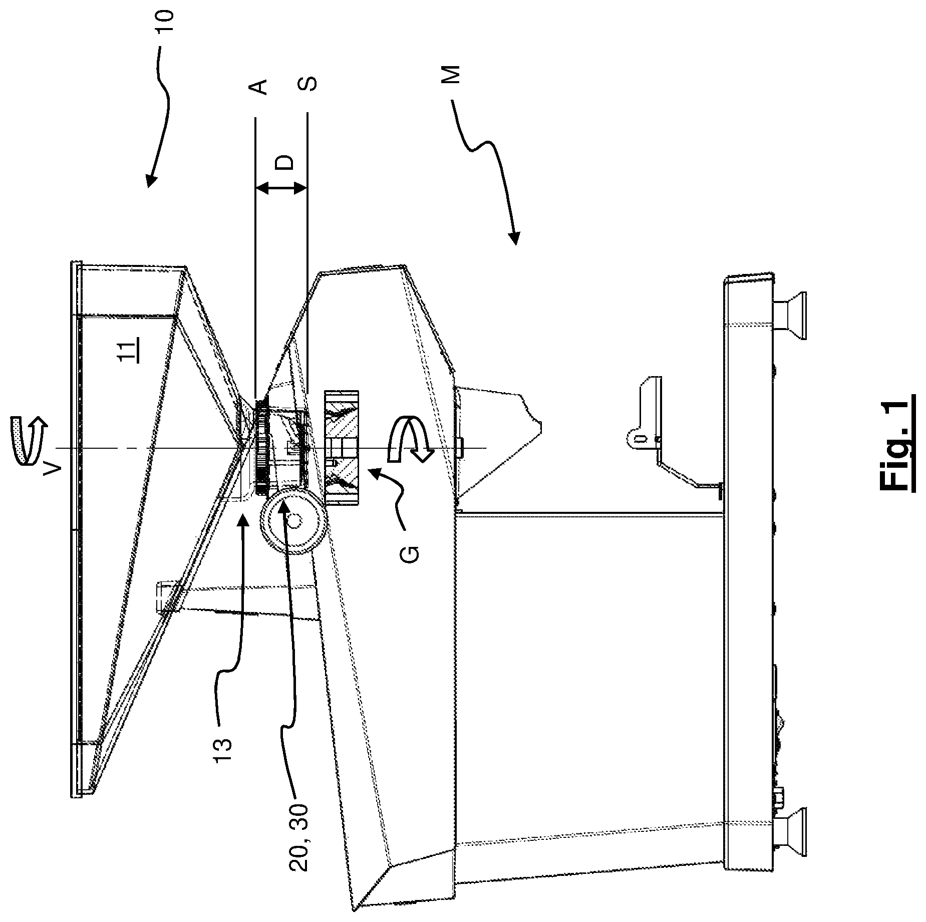 Patent US12551059 Figure 1 – Hopper for coffee grinder machine equipped with a lower closure device to save beans and coffee grinder machine equipped with this hopper