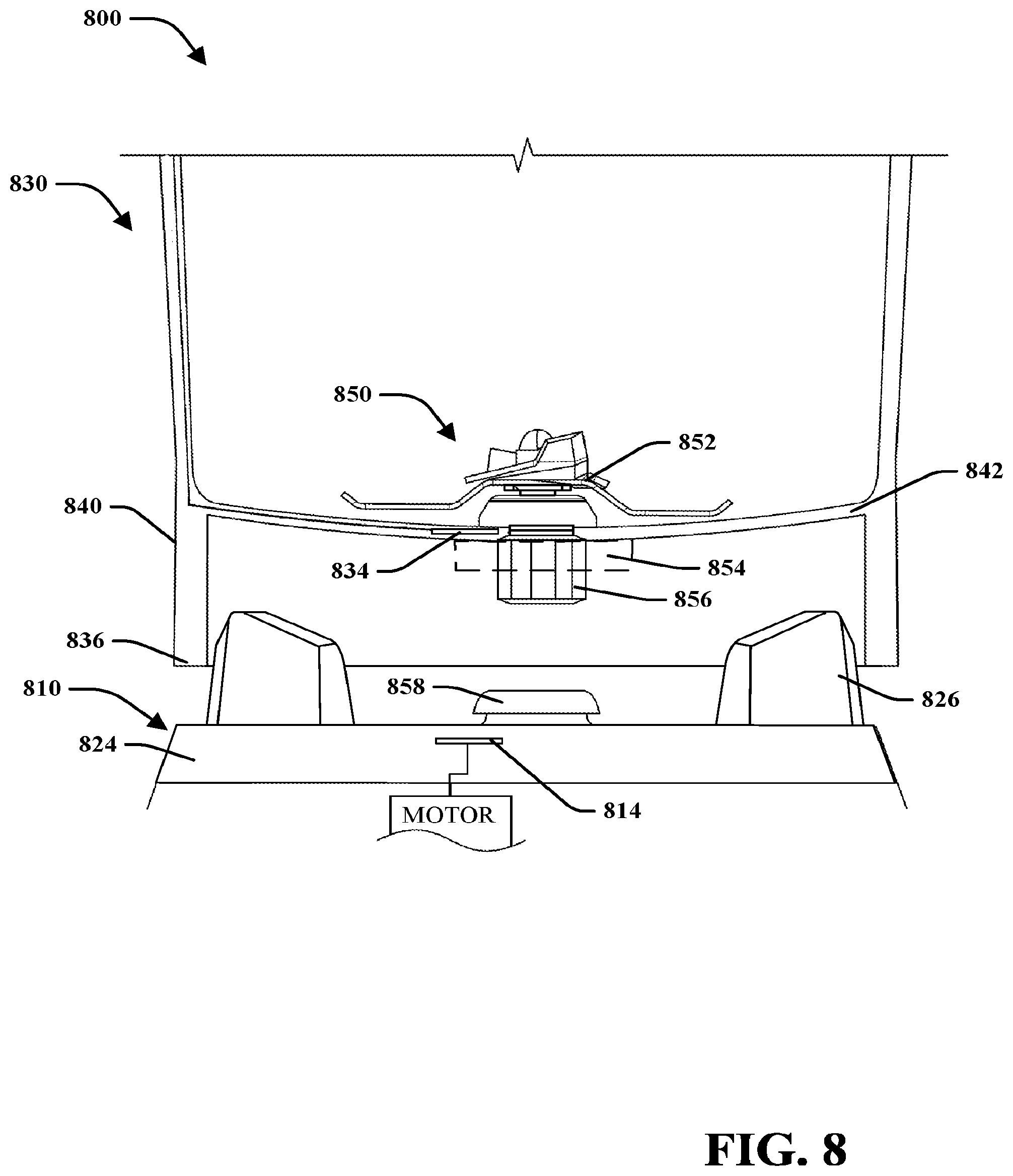 Patent US12551062 Figure 8 – Interlocking blending system