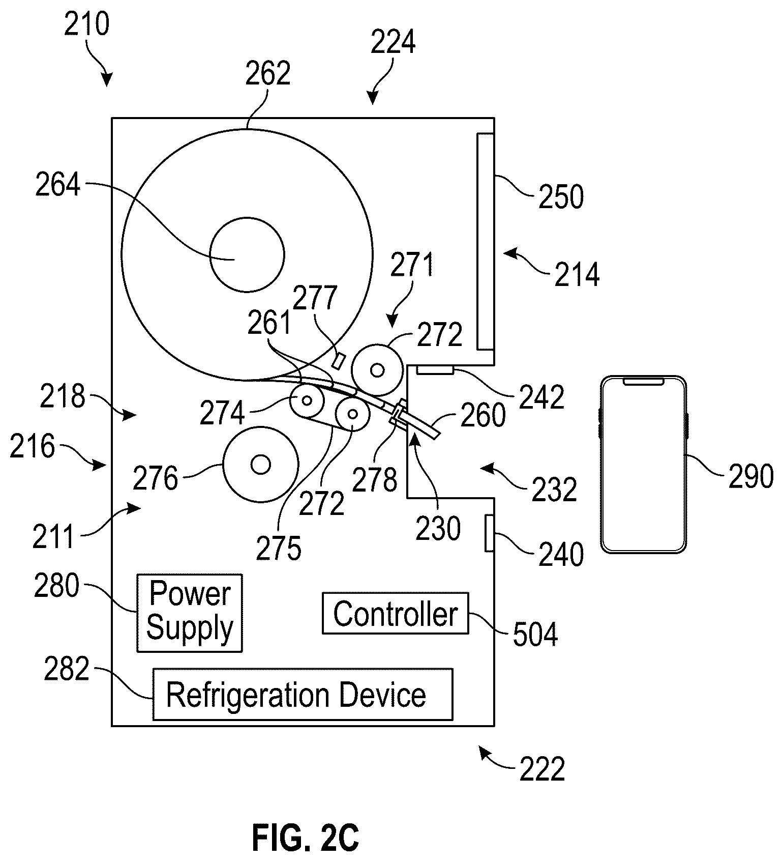 Patent US12551064 Figure 3 – Touchless food dispenser