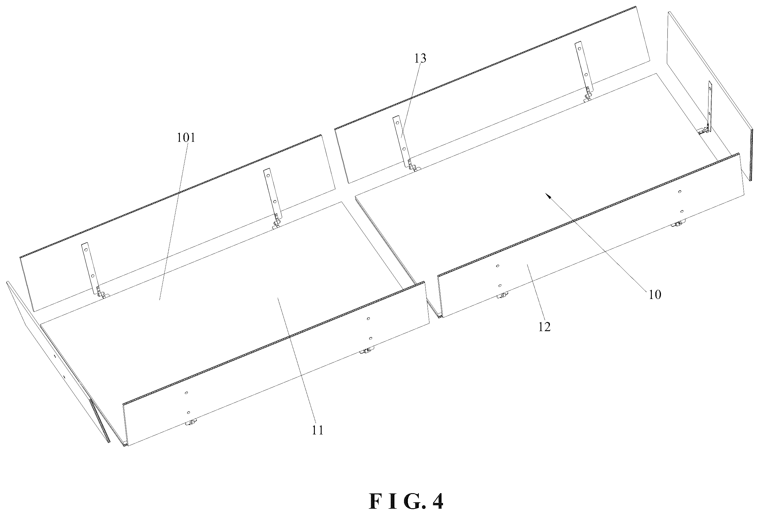 Patent US12551065 Figure 4 – Mobile foldable shower mattress
