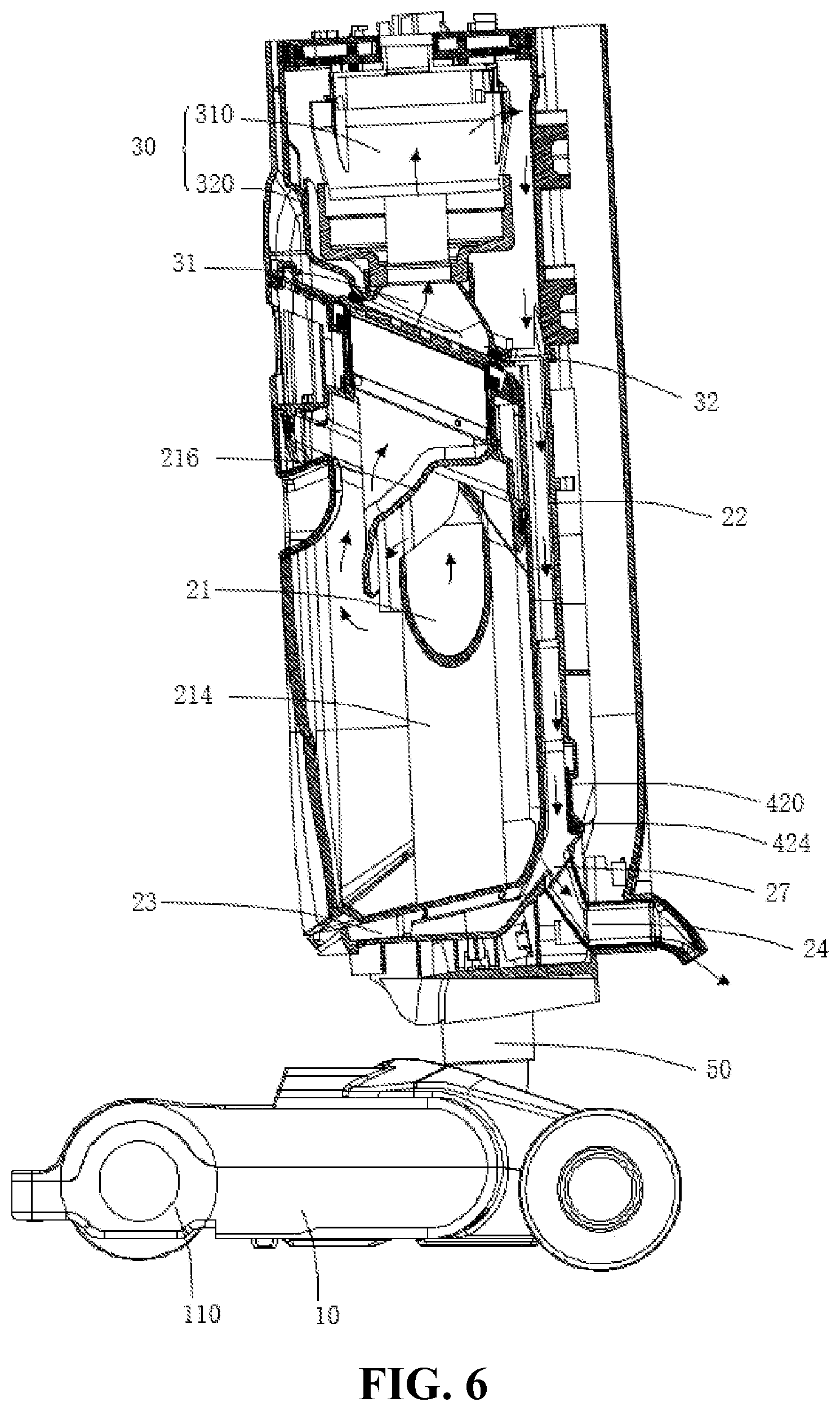 Patent US12551073 Figure 6 – Ground cleaning device