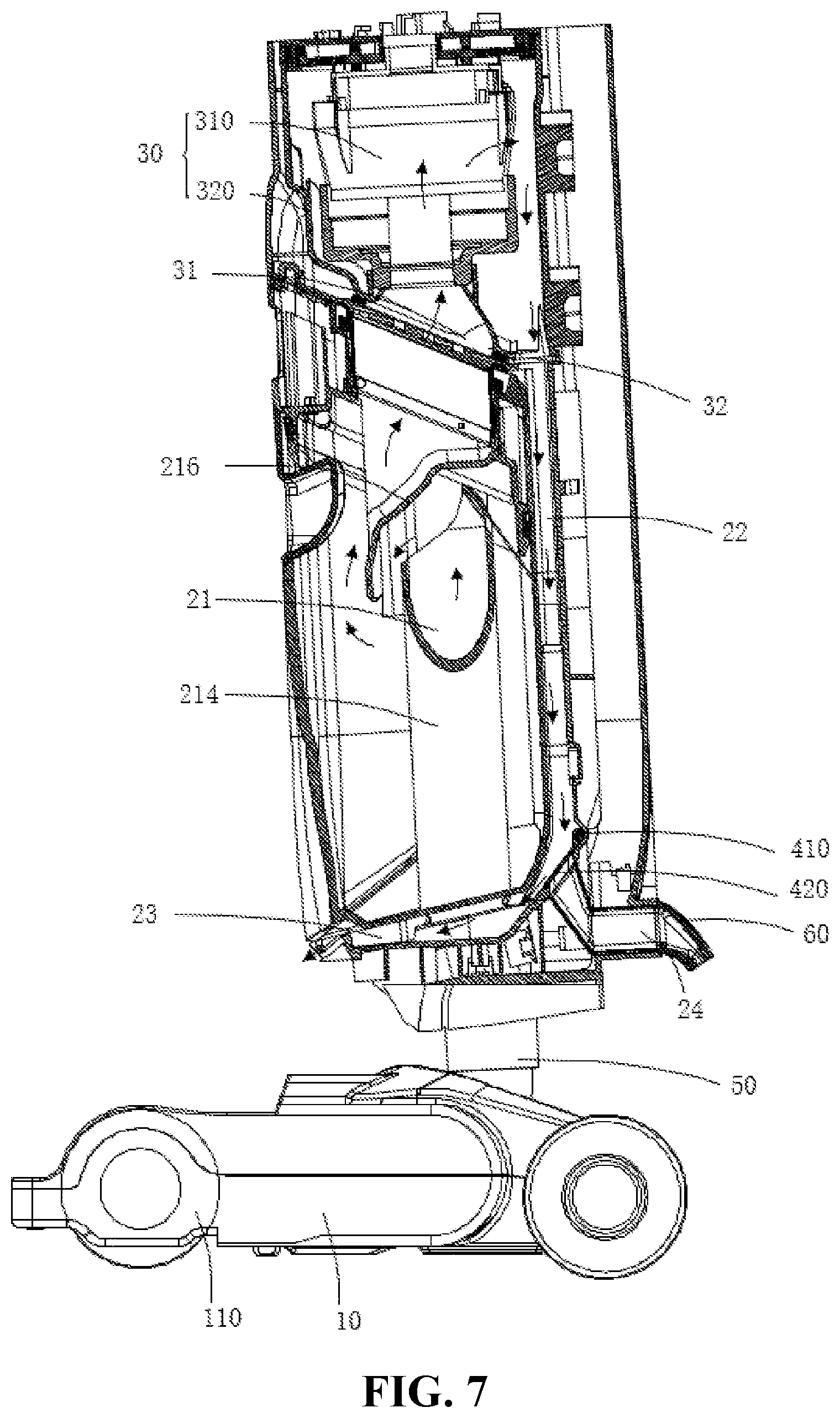 Patent US12551073 Figure 7 – Ground cleaning device