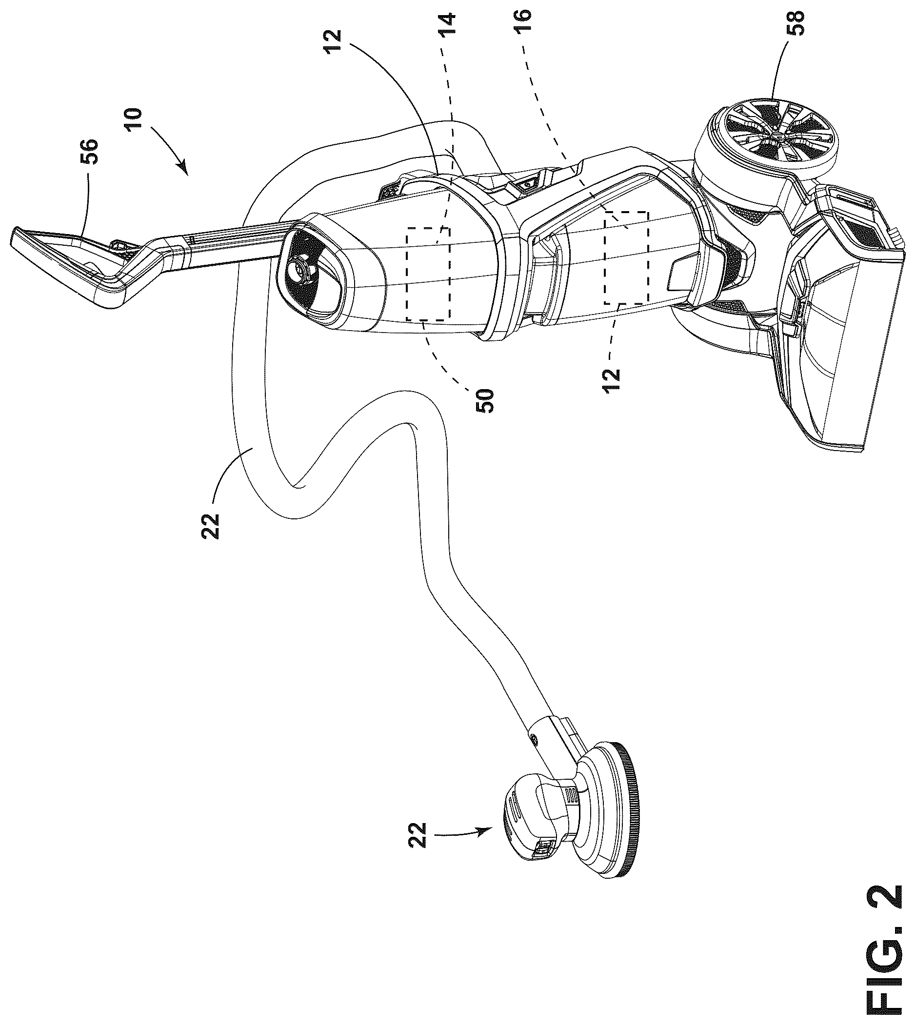 Patent US12551076 Figure 2 – Cleaning apparatus rotary scrubbing tool