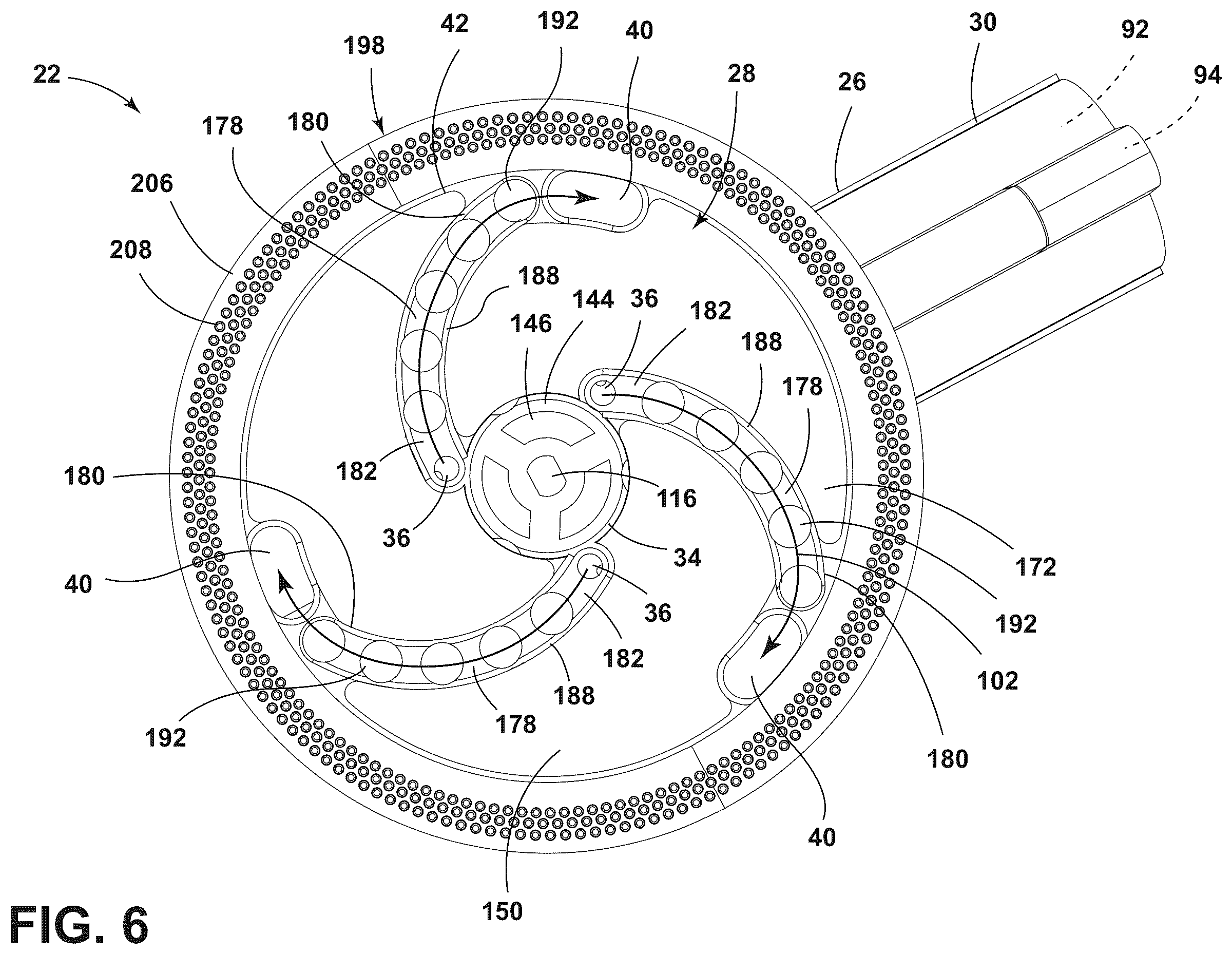 Patent US12551076 Figure 6 – Cleaning apparatus rotary scrubbing tool