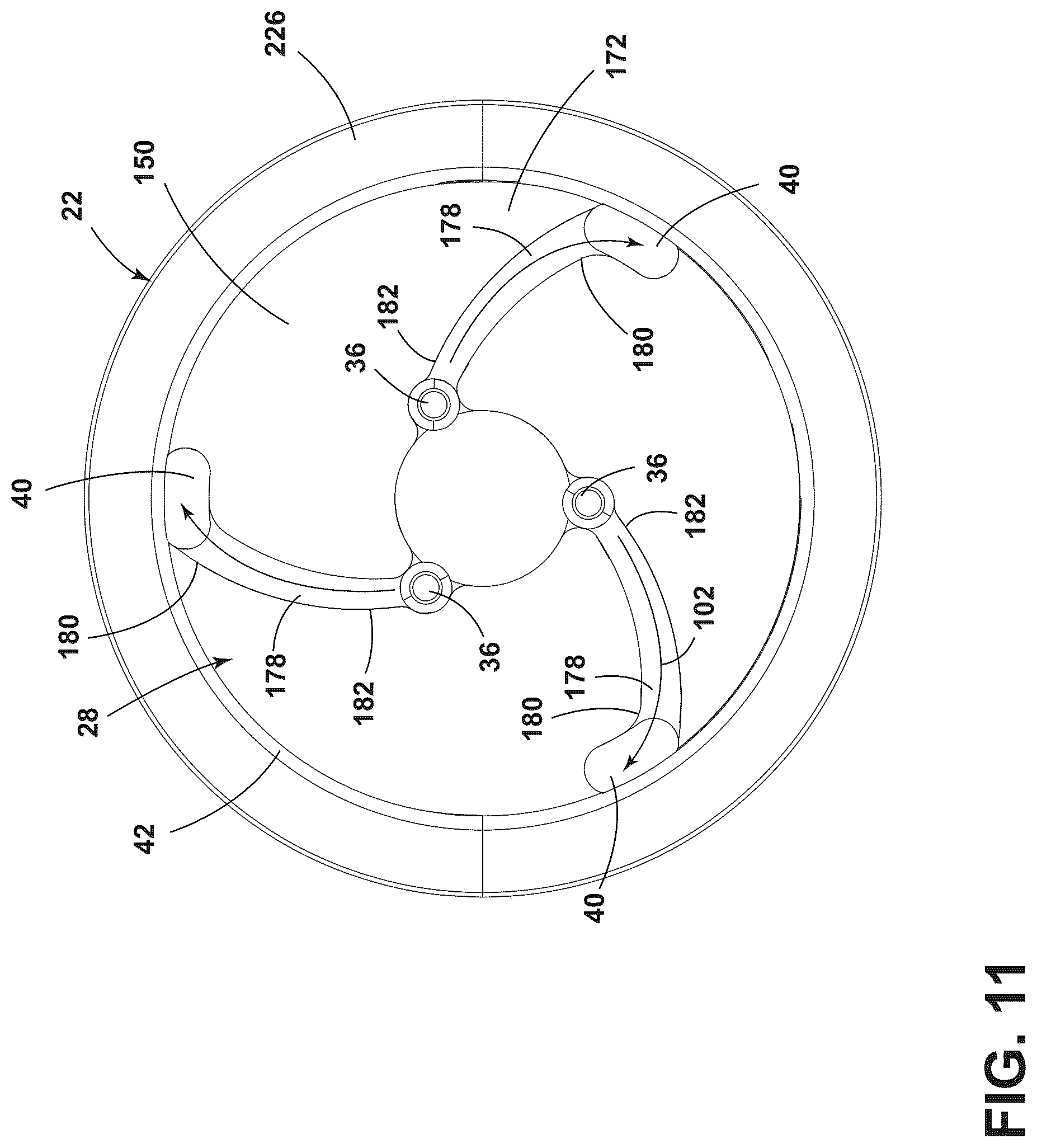 Patent US12551076 Figure 11 – Cleaning apparatus rotary scrubbing tool