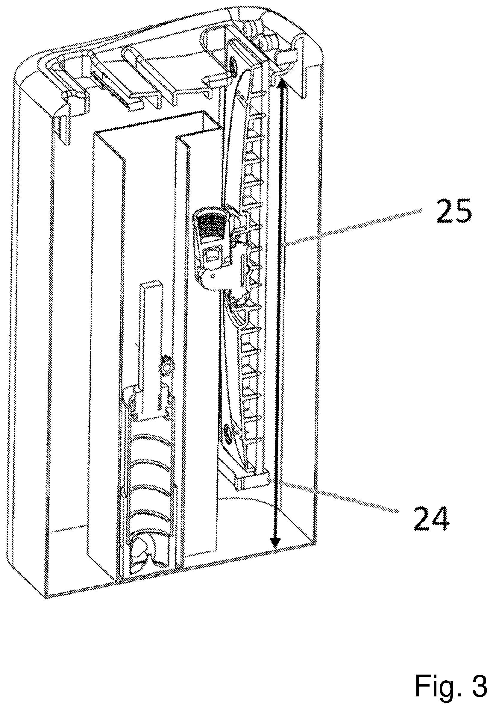 Patent US12551079 Figure 3 – Combined cleaning and wringing system for a mopping device