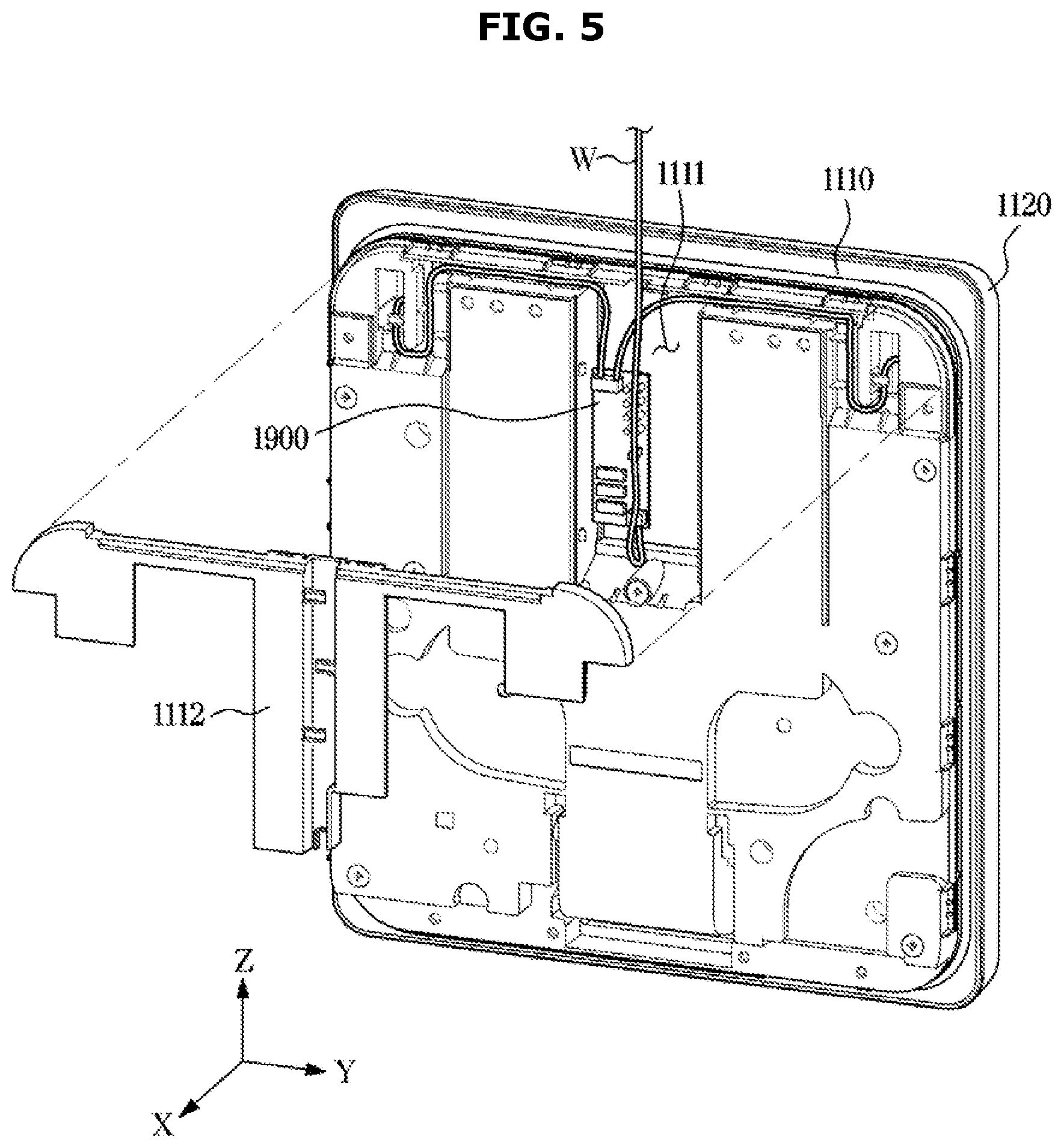 Patent US12551085 Figure 5 – Dishwasher