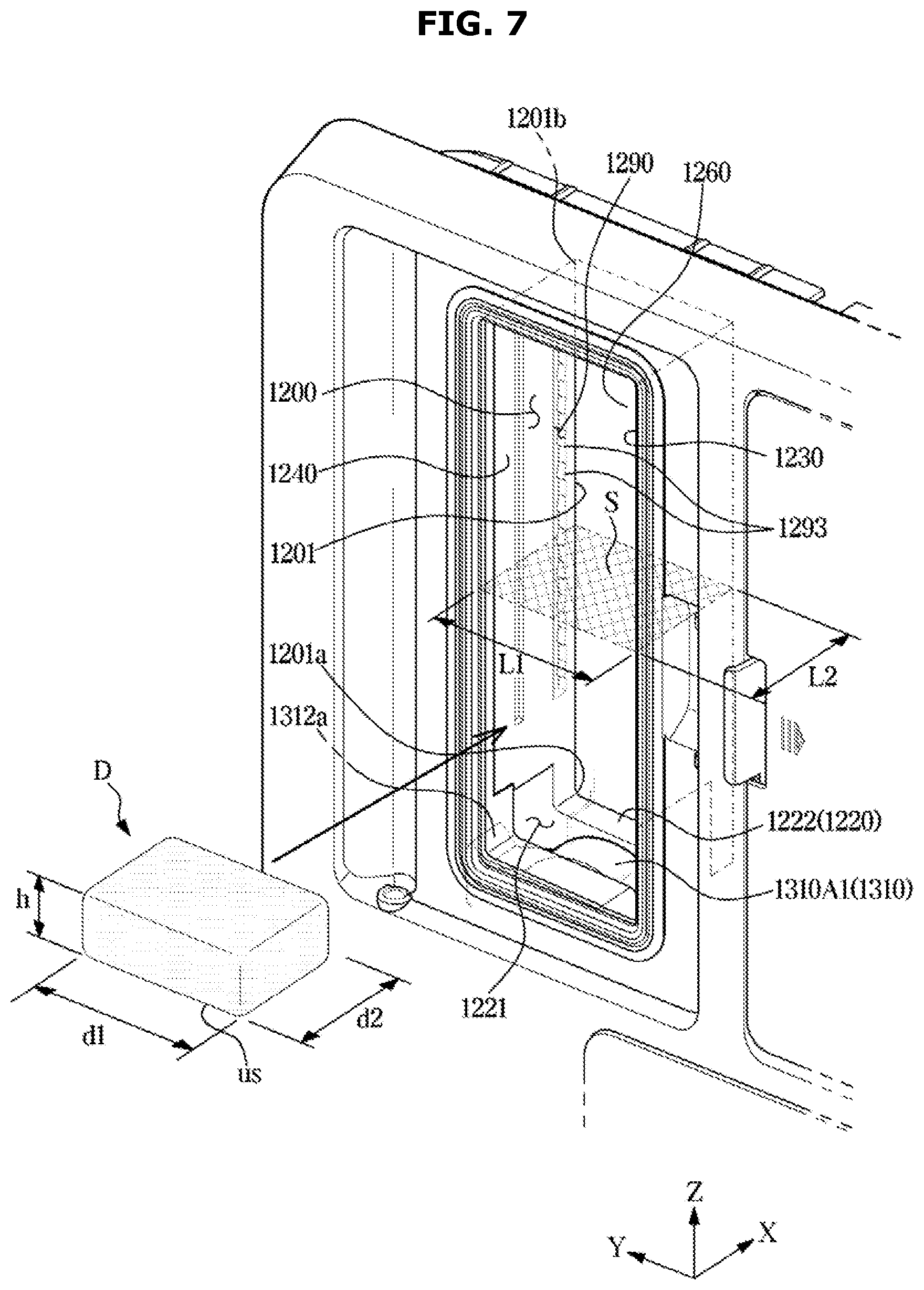 Patent US12551085 Figure 7 – Dishwasher