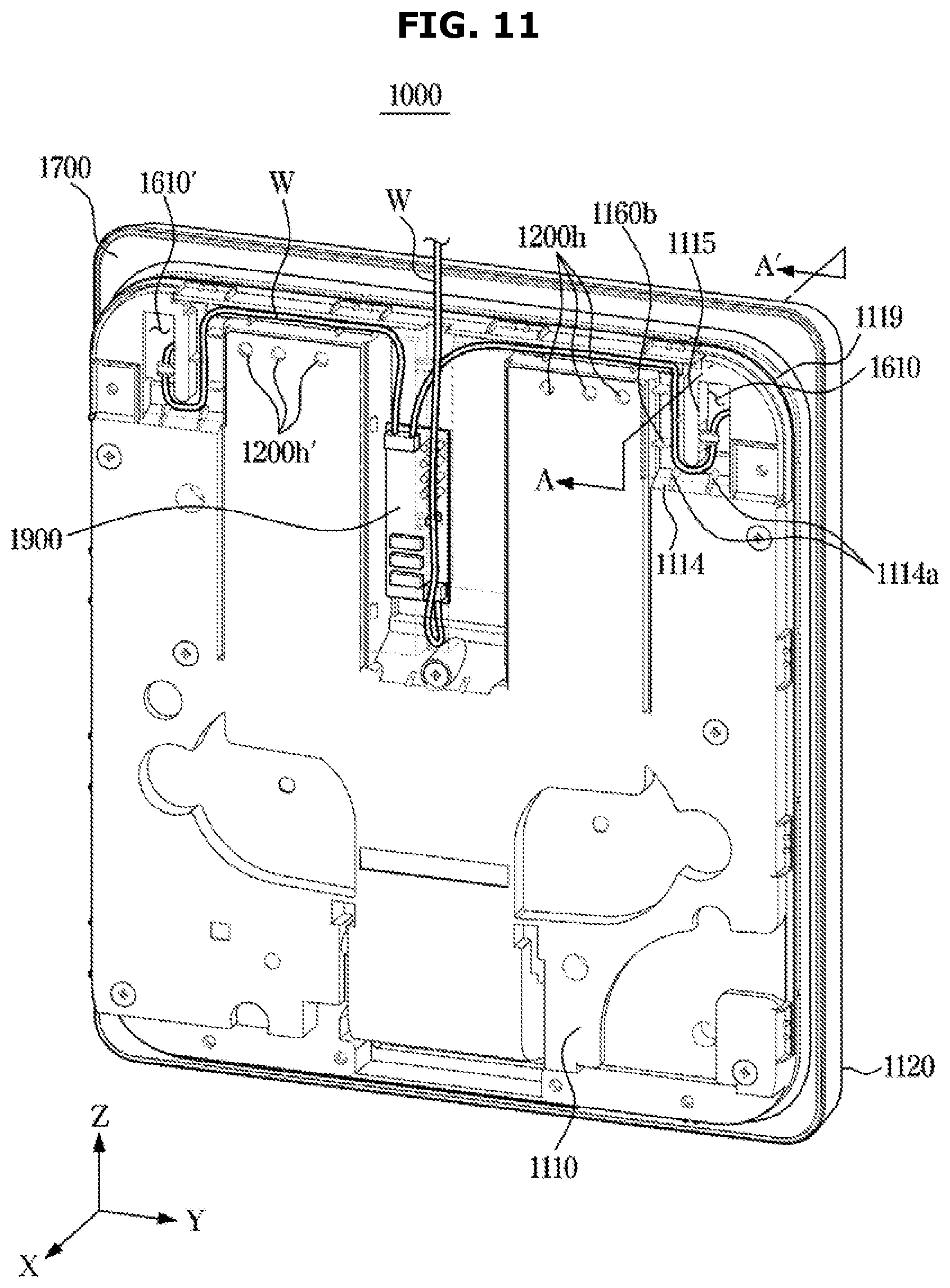 Patent US12551085 Figure 11 – Dishwasher