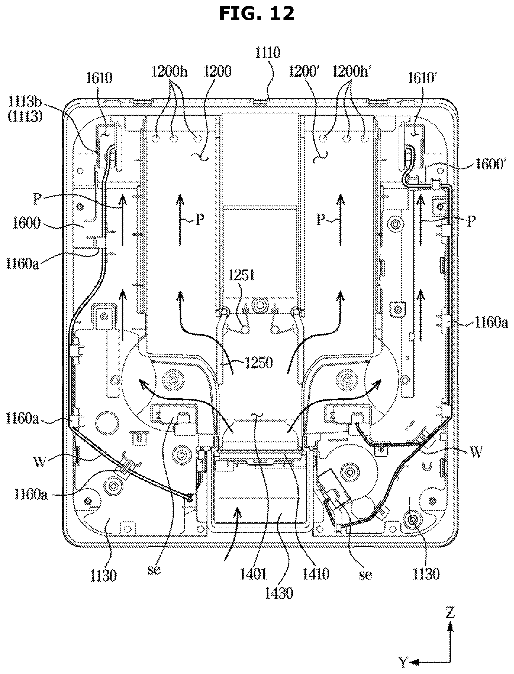 Patent US12551085 Figure 12 – Dishwasher