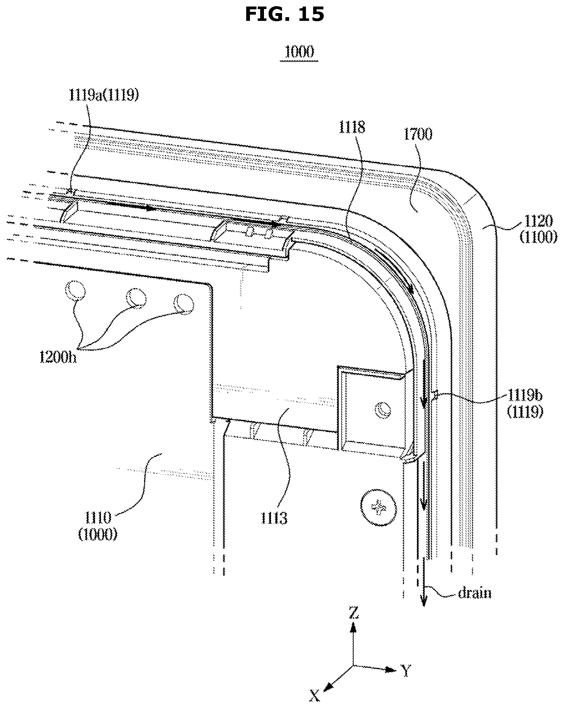 Patent US12551085 Figure 15 – Dishwasher