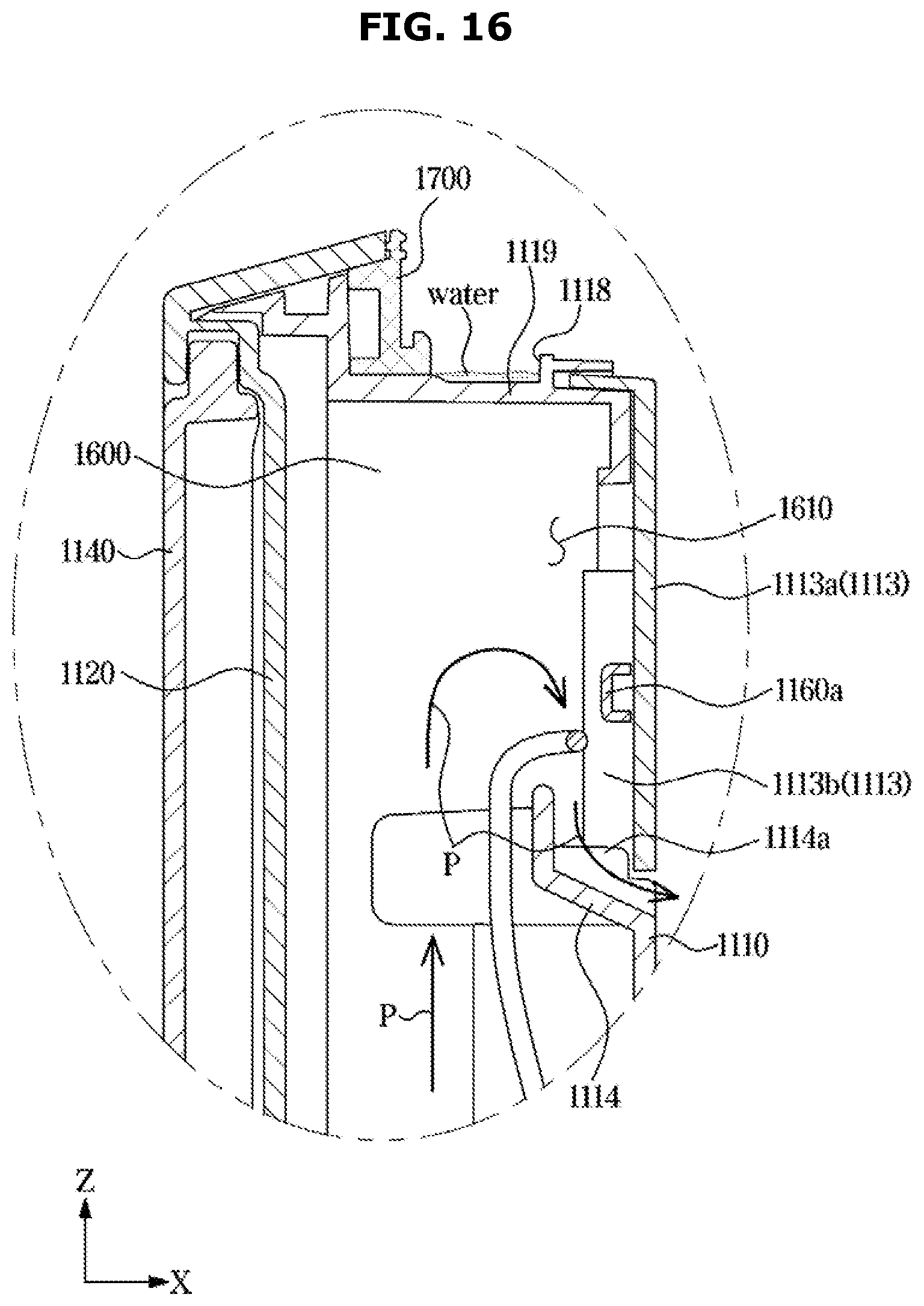 Patent US12551085 Figure 16 – Dishwasher