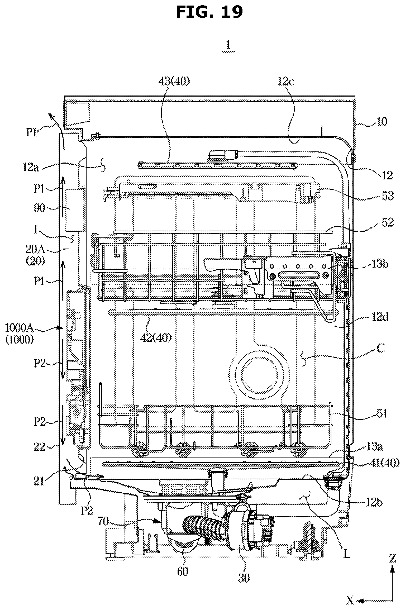 Patent US12551085 Figure 19 – Dishwasher